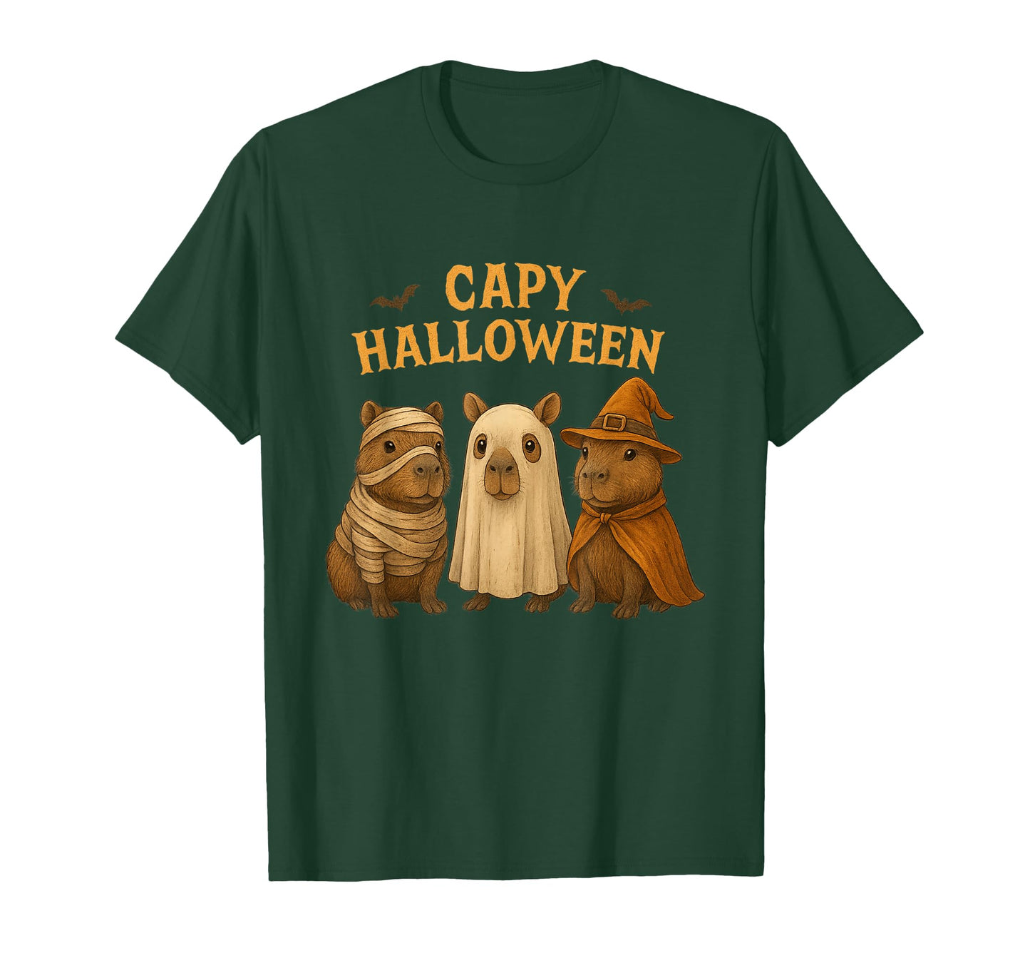Capy Halloween Boys Girls Cute Capybara Halloween Costume T-Shirt