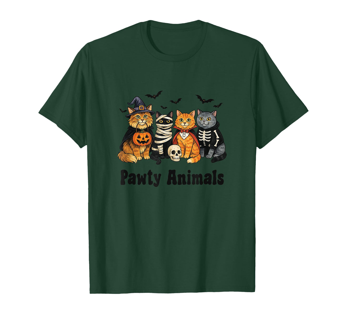 Pawty Animals Halloween Cat T-Shirt