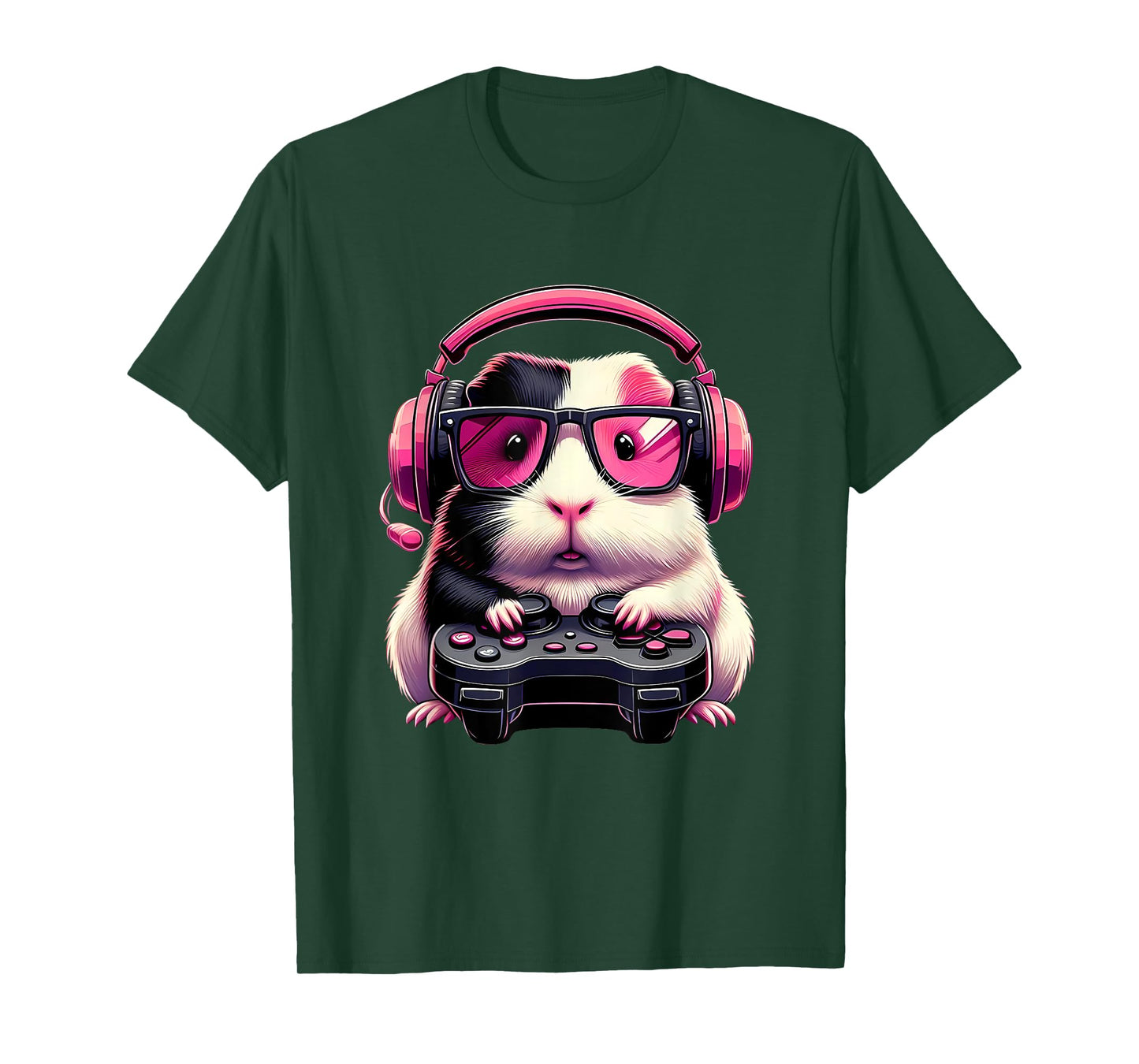 Guinea Pig Playing Video Games Guinea Pig Boy Kid Girl Gamer T-Shirt