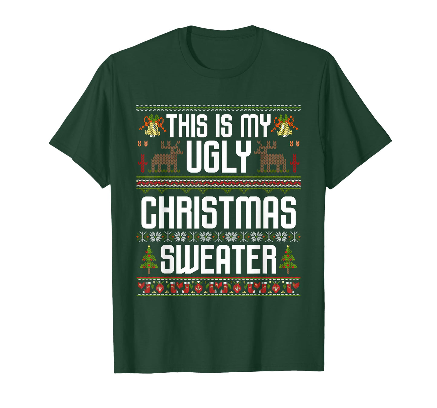 This is My Ugly Christmas Holiday Funny Xmas Matching Family T-Shirt