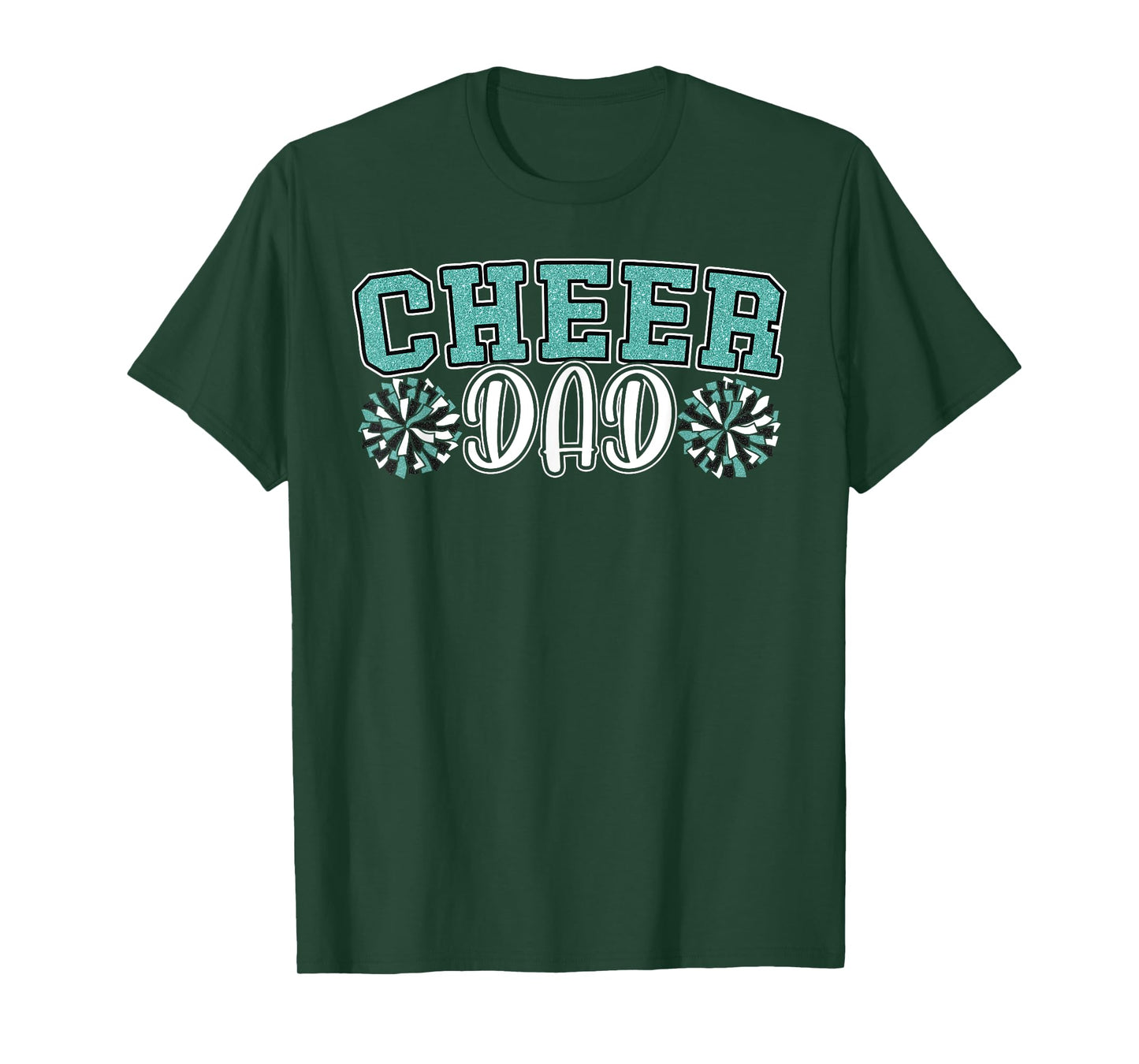 Cheer Dad My Favorite Cheerleader Calls Me Dad Teal Blue T-Shirt