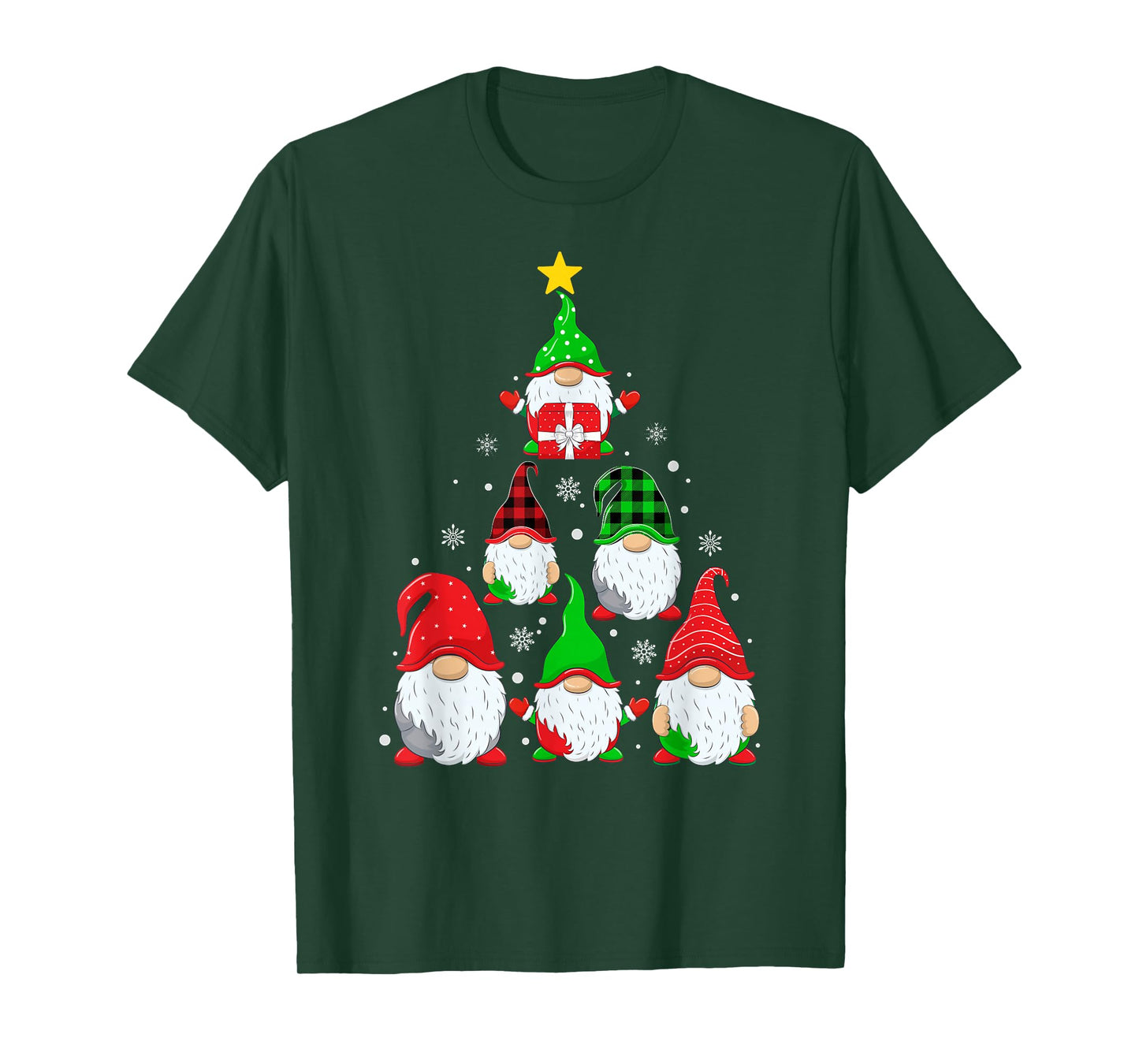 Gnomes Christmas Tree Pajamas Funny Gnome Holiday Xmas T-Shirt