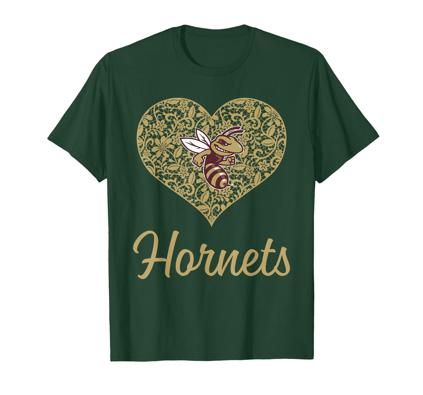 Licking Heights Hornets Logo Lace Heart HS T-Shirt