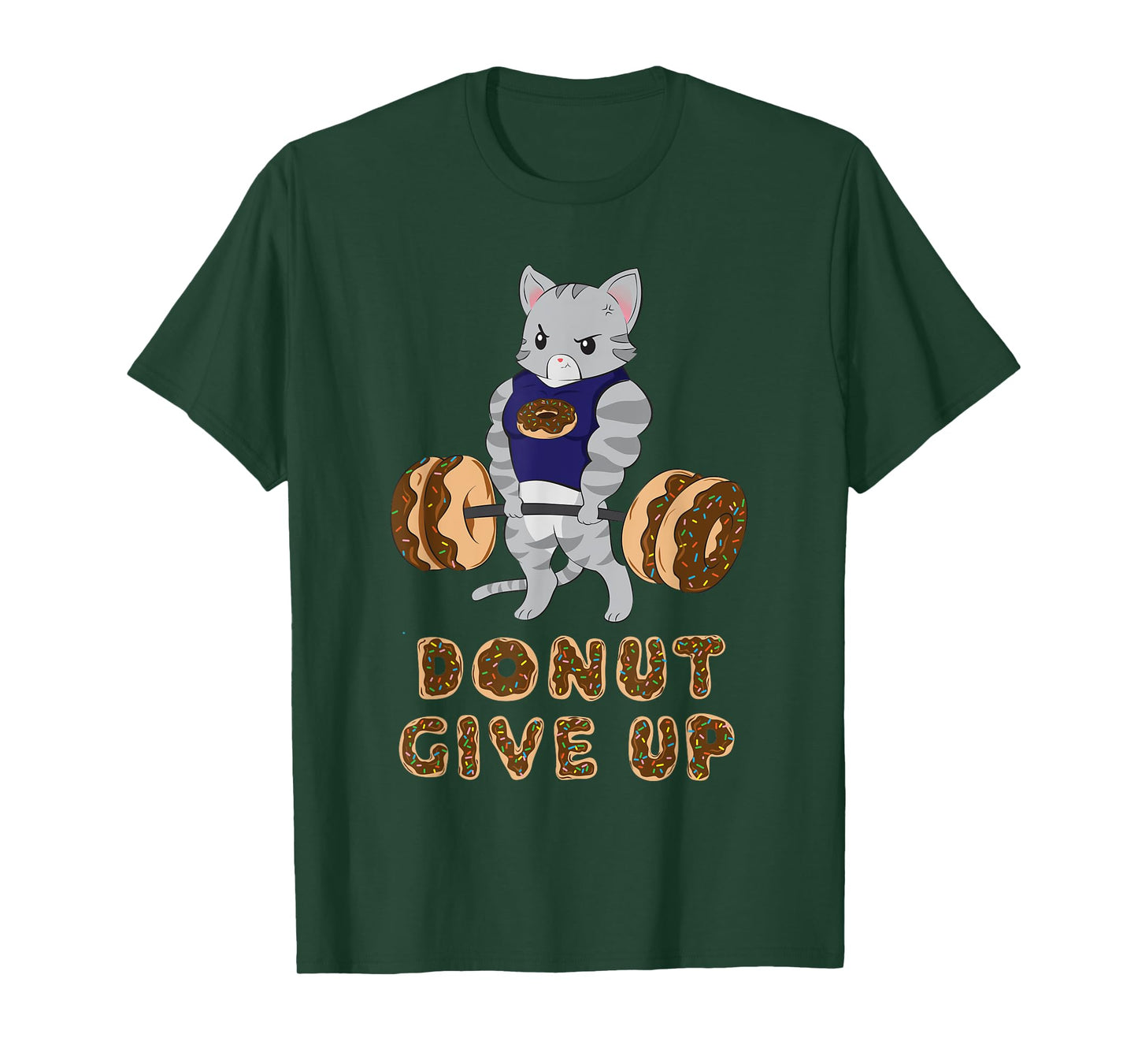 Cat Deadlift Powerlifting Donut Gym T-Shirt Men Women Girls Kids T-Shirt