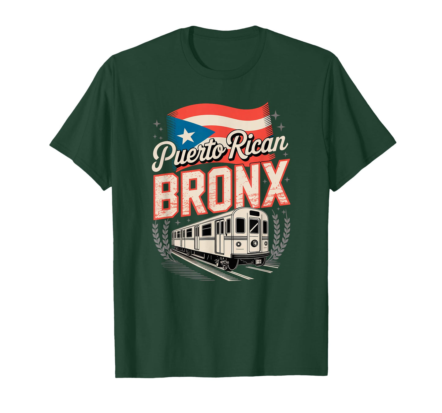 Bronx Puerto Rican Heritage Subway Train Vintage Urban Pride T-Shirt