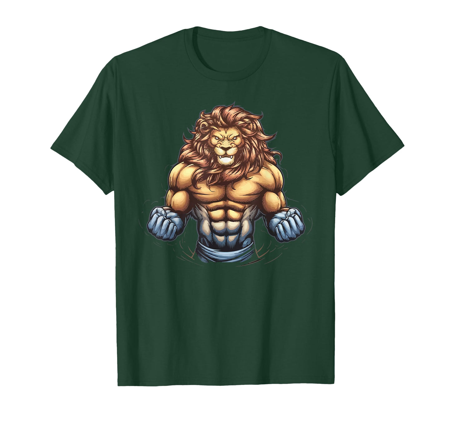 Bodybuilder Lion Lover Gym Wear Fitness Workout Bodybuilding T-Shirt