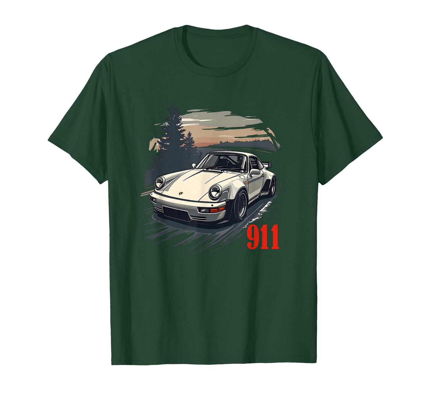 911 Retro Auto Classic GT 964 Race Cars GT3 RS 997 T-Shirt - Unisex Adults & Kids - Black - Small - Short Sleeve - Cotton Polyester Blend - Car-Themed Cartoon - T-Shirt