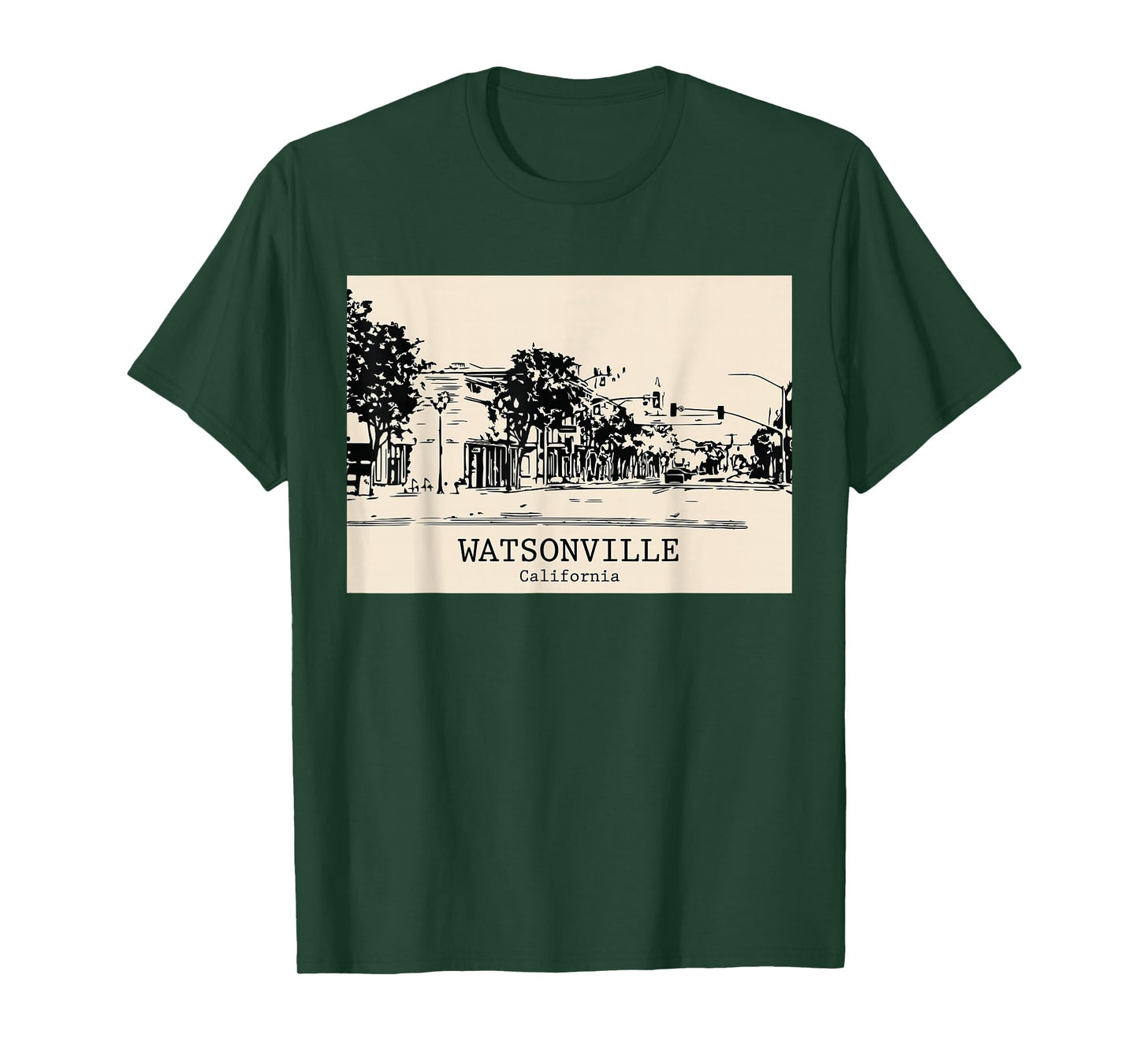 Watsonville California Vintage Retro Travel Souvenir T-Shirt