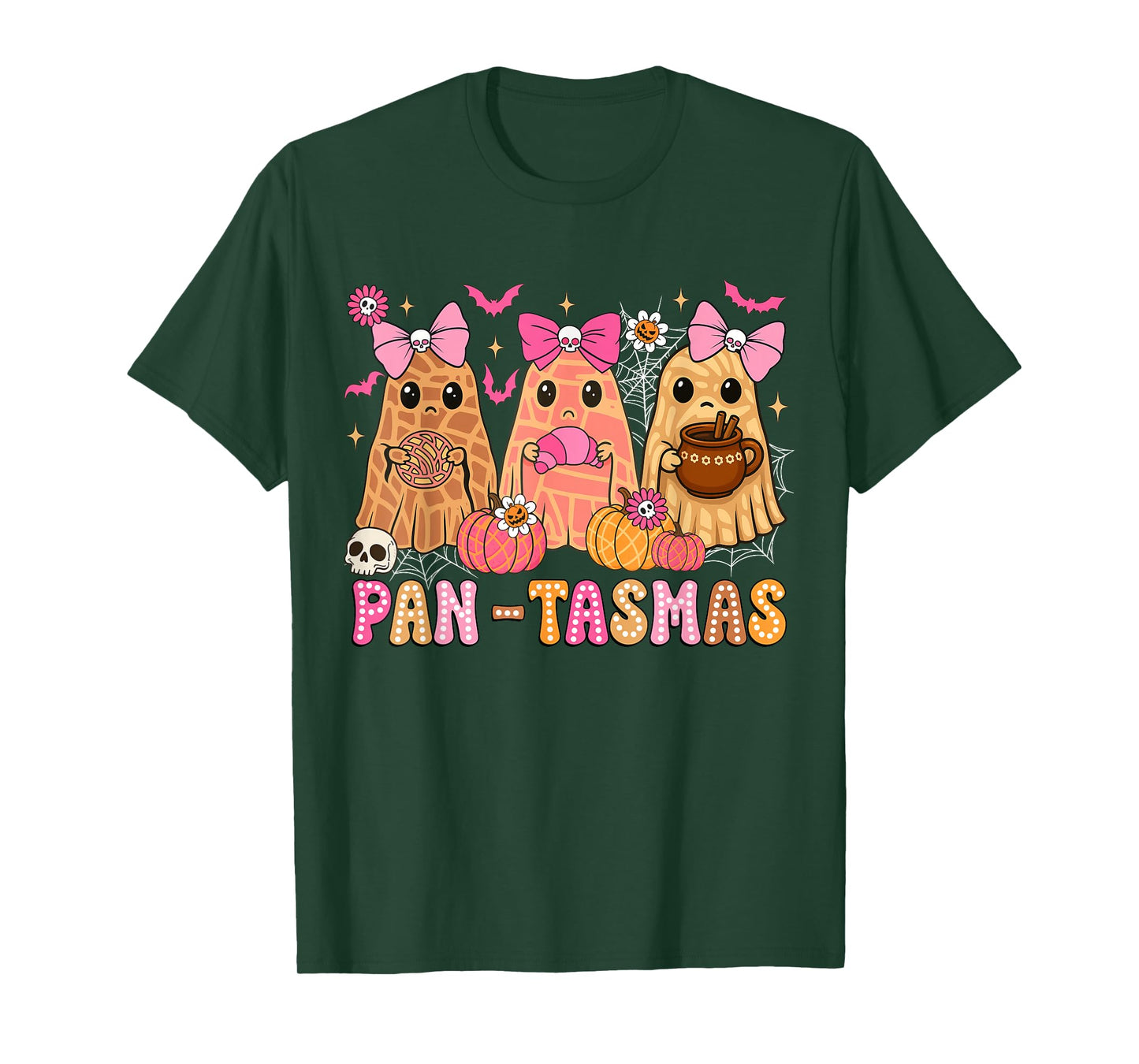 Funny Pantasmas Ghost Pan Dulce Halloween Mexican Conchas T-Shirt