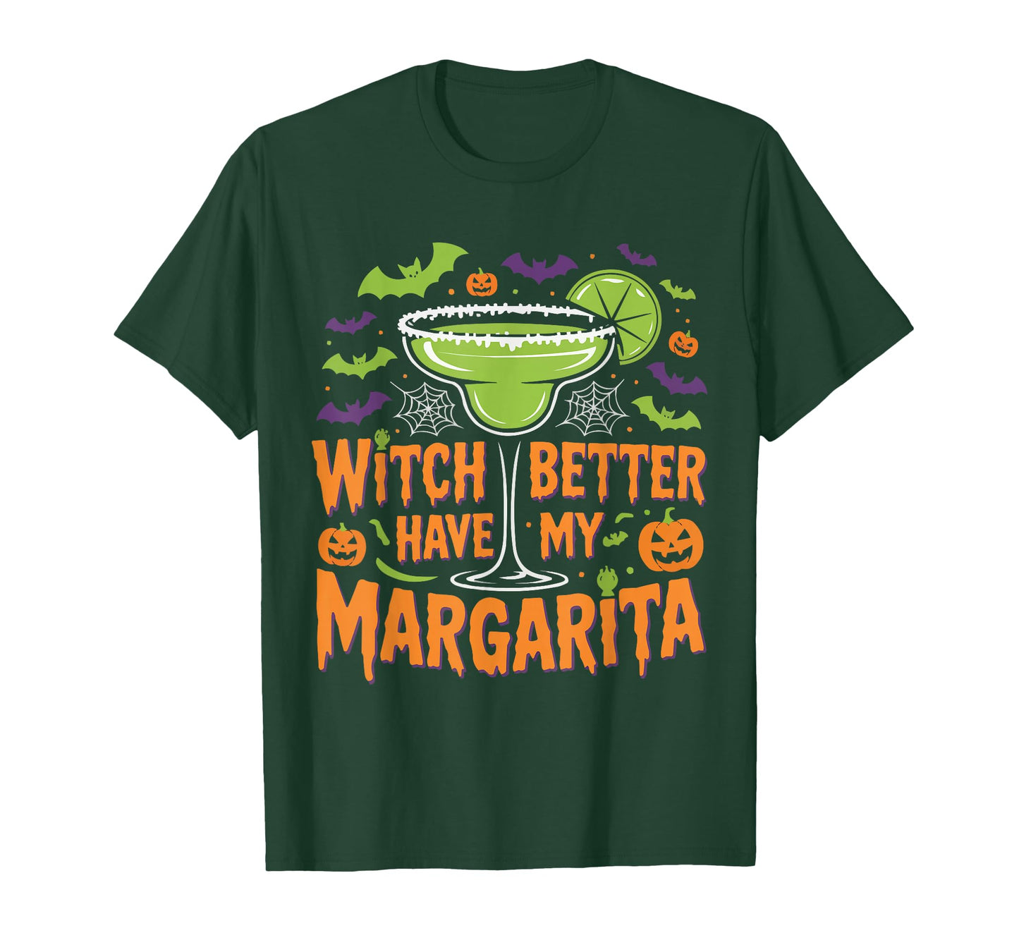 Funny Halloween Witch Better Have My Margarita Design T-Shirt