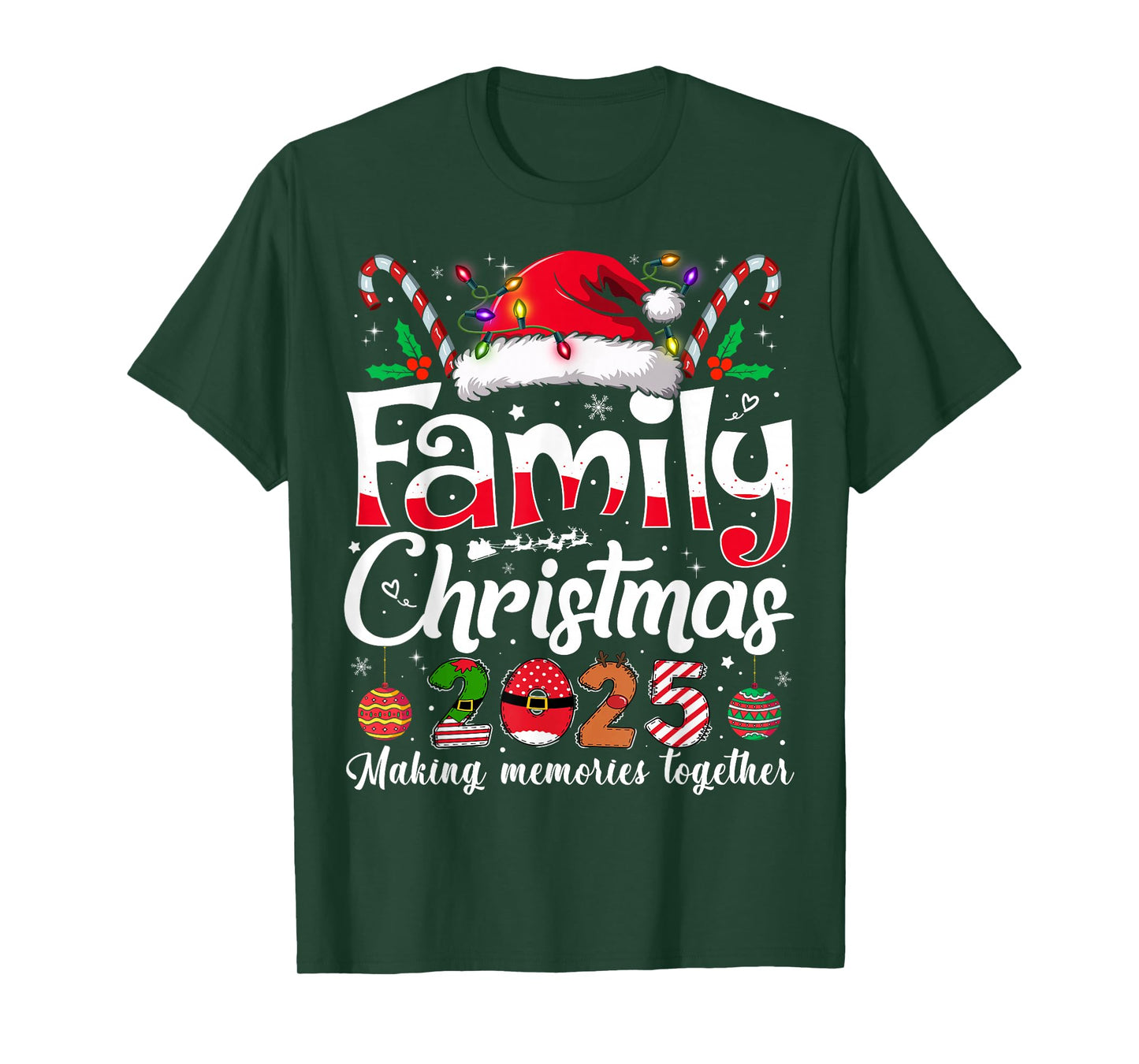 Family Christmas 2025 Matching Outfit Xmas Squad Santa T-Shirt