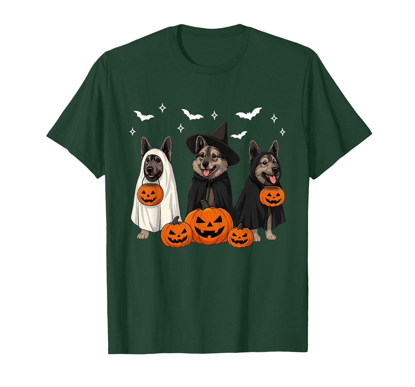 Fall Norwegian Elkhound Halloween Norwegian Elkhound Dog Mom T-Shirt