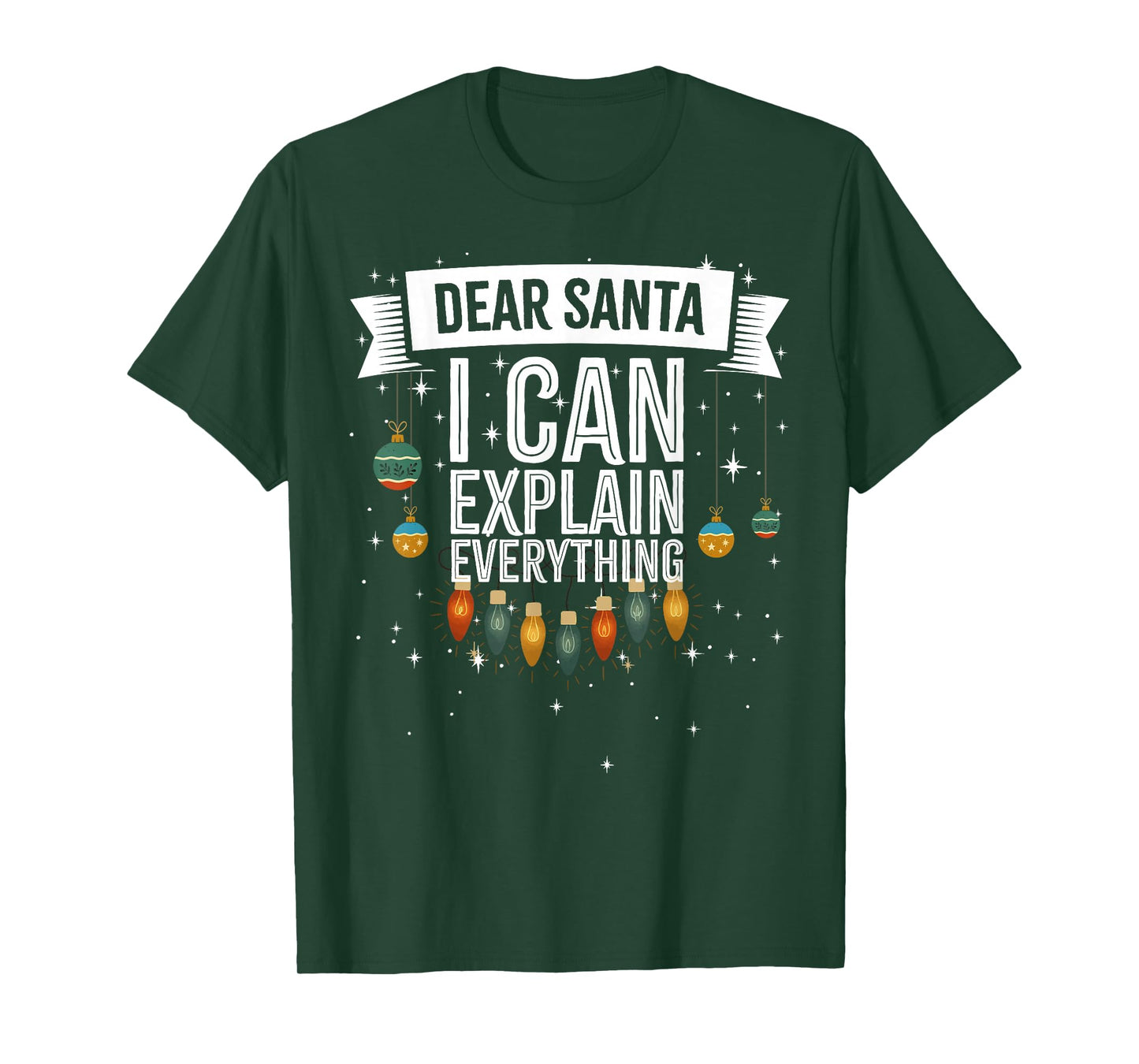 Dear Santa I can Explain Everything Naughty Christmas Pajama T-Shirt