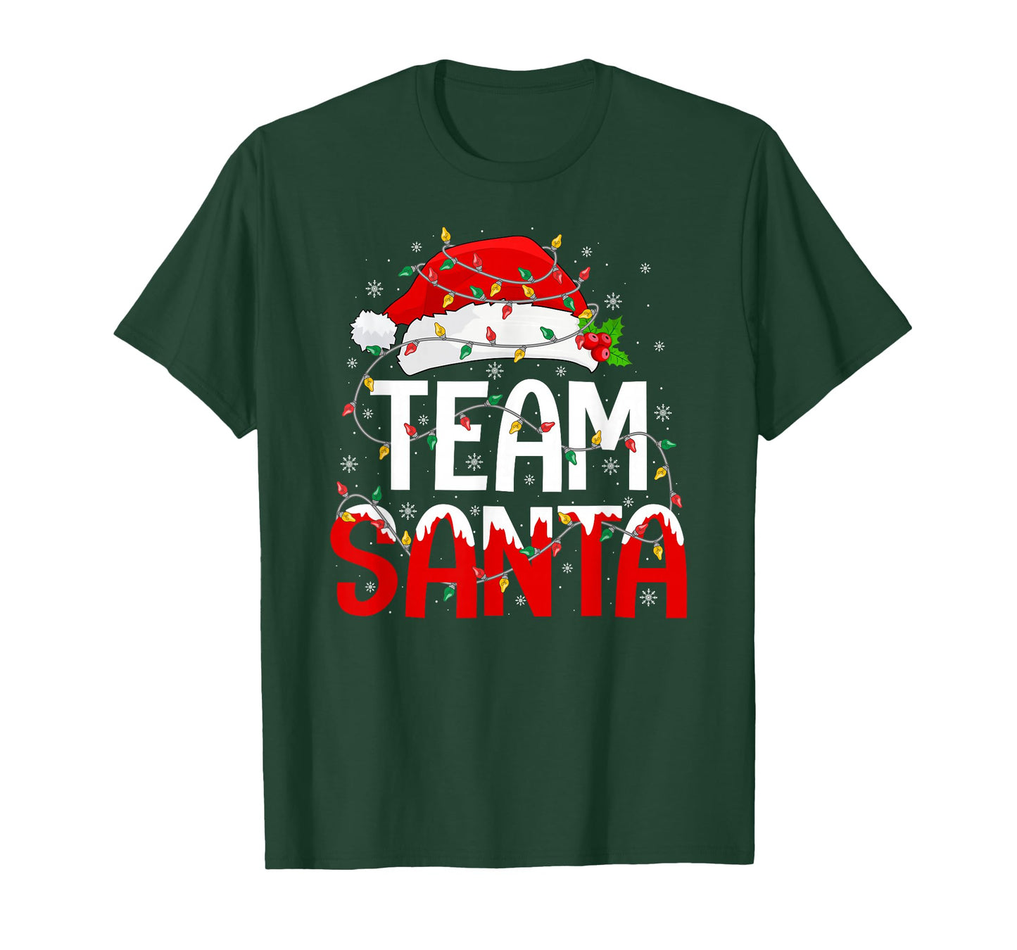 Team Santa Christmas Pajamas Matching Family Squad Xmas T-Shirt