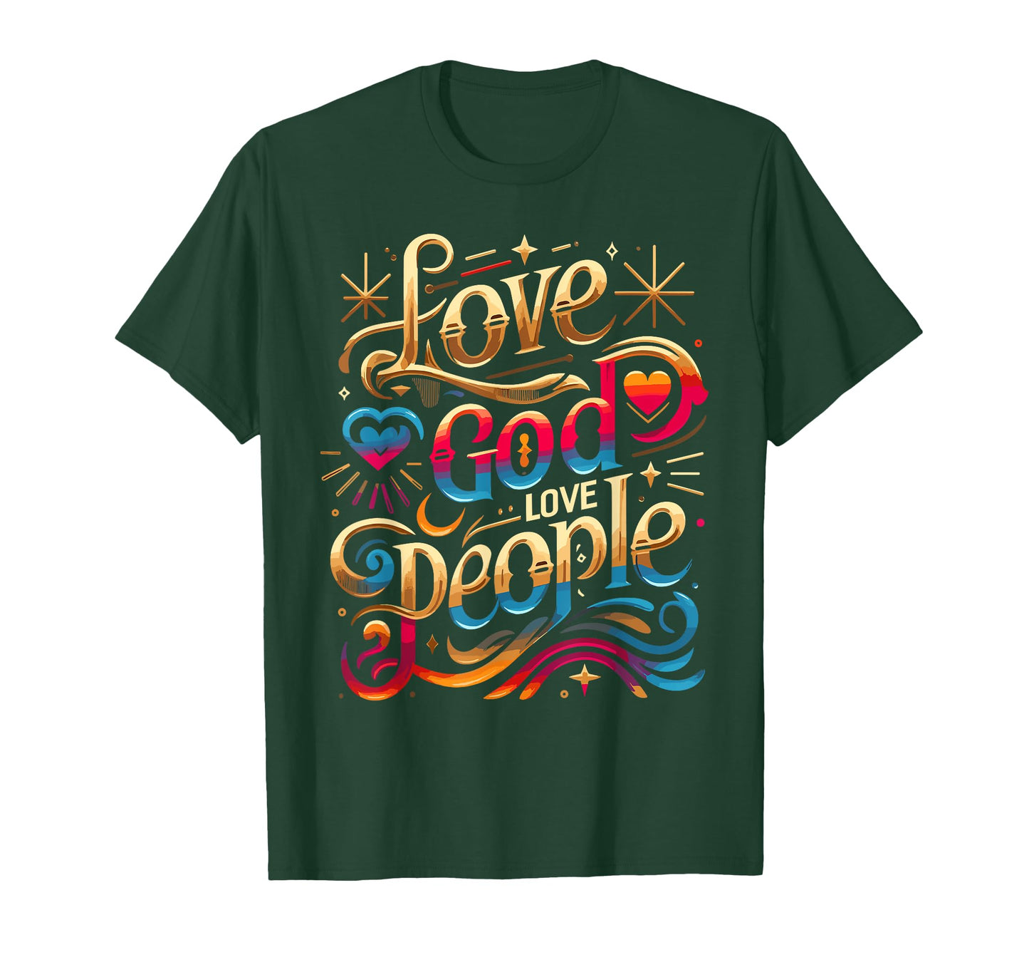 Trendy Love God Love People Shirt Love God Shirts Christian T-Shirt