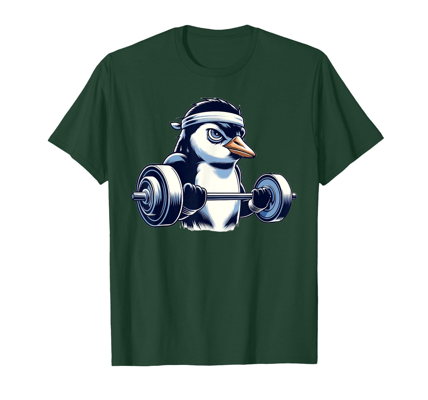 Penguin Powerlifting Weightlifting Gym Workout T-Shirt