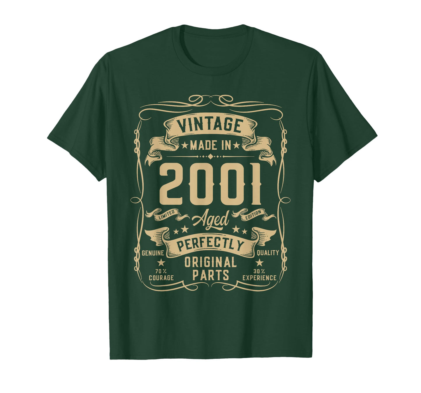 Vintage 2001 24yr 24th Birthday Gifts for Men 24 Years Old T-Shirt