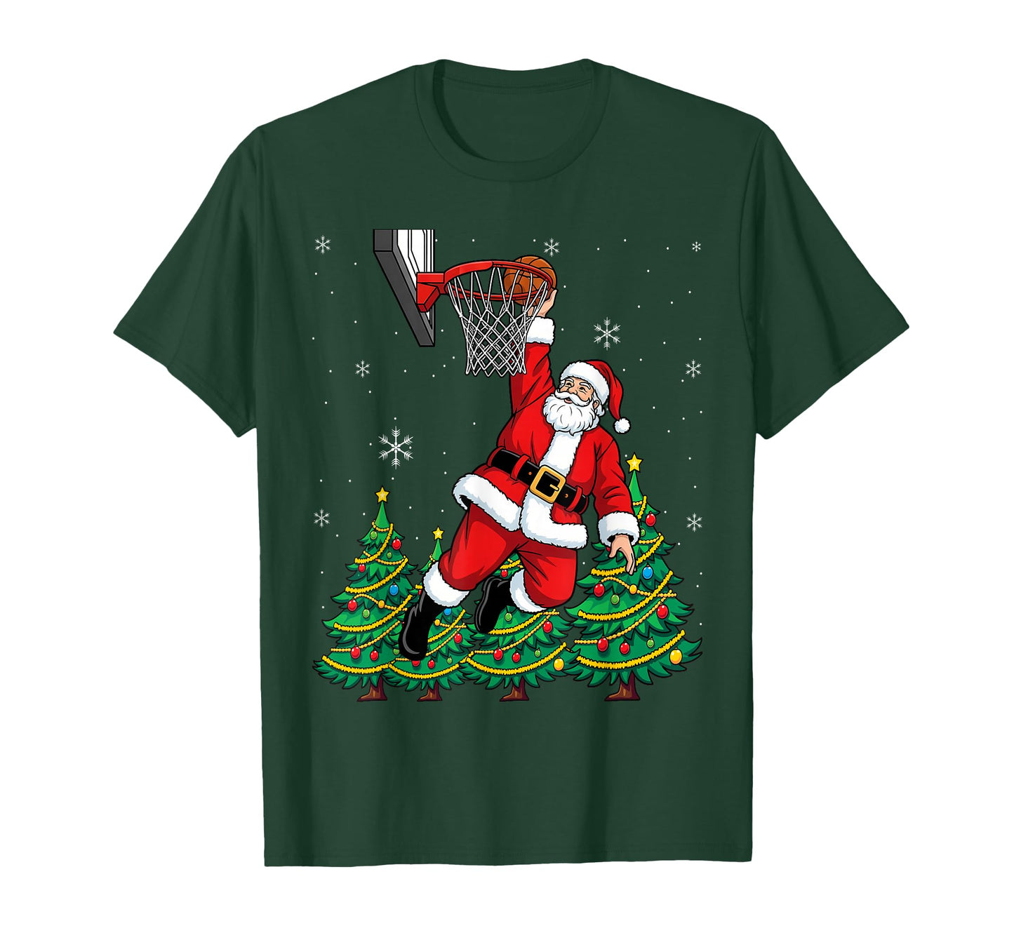 Basketball Christmas Santa Players Coach T-Shirt