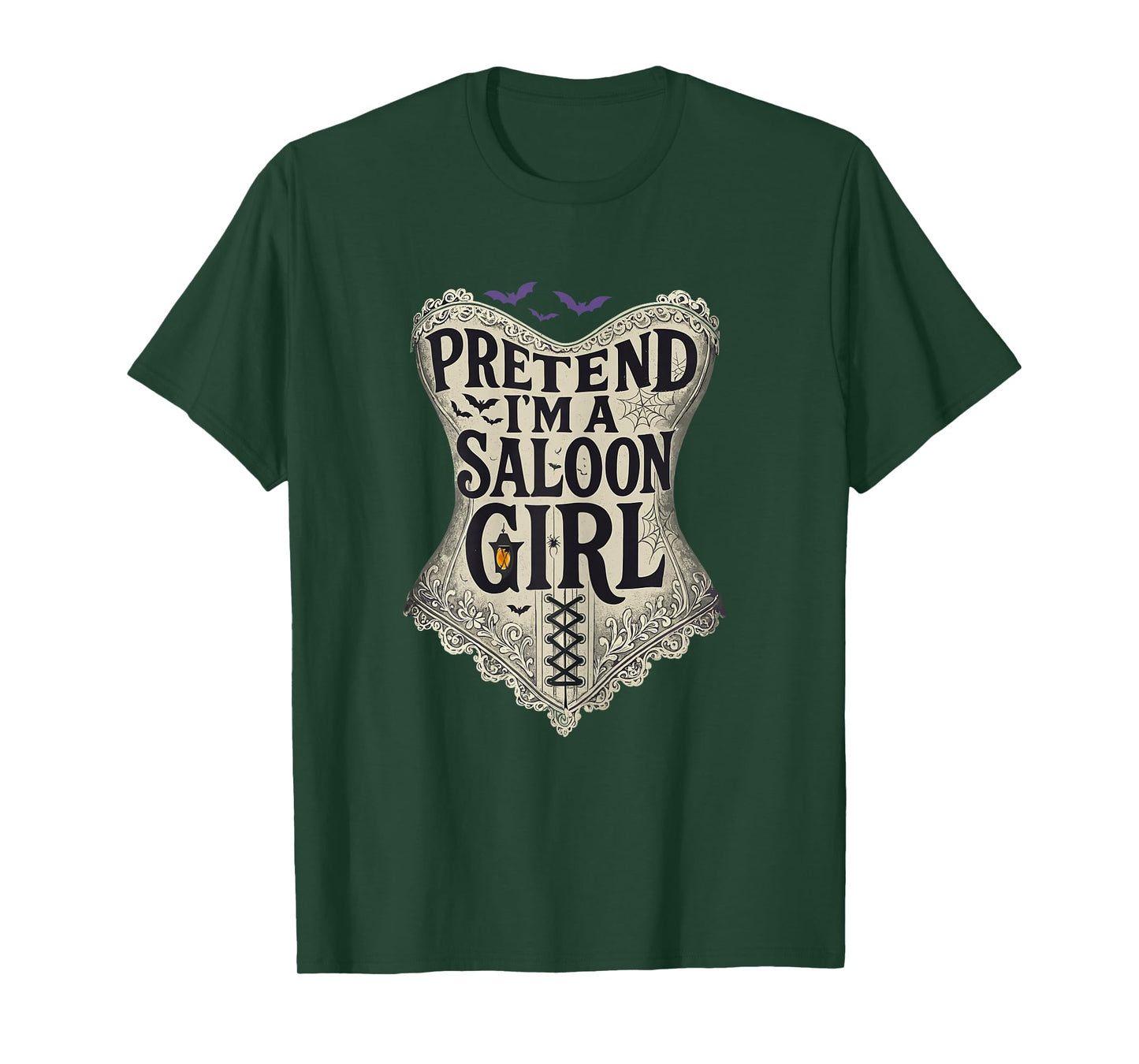Pretend Im a Saloon Girl Western Bartender Halloween Costume T-Shirt