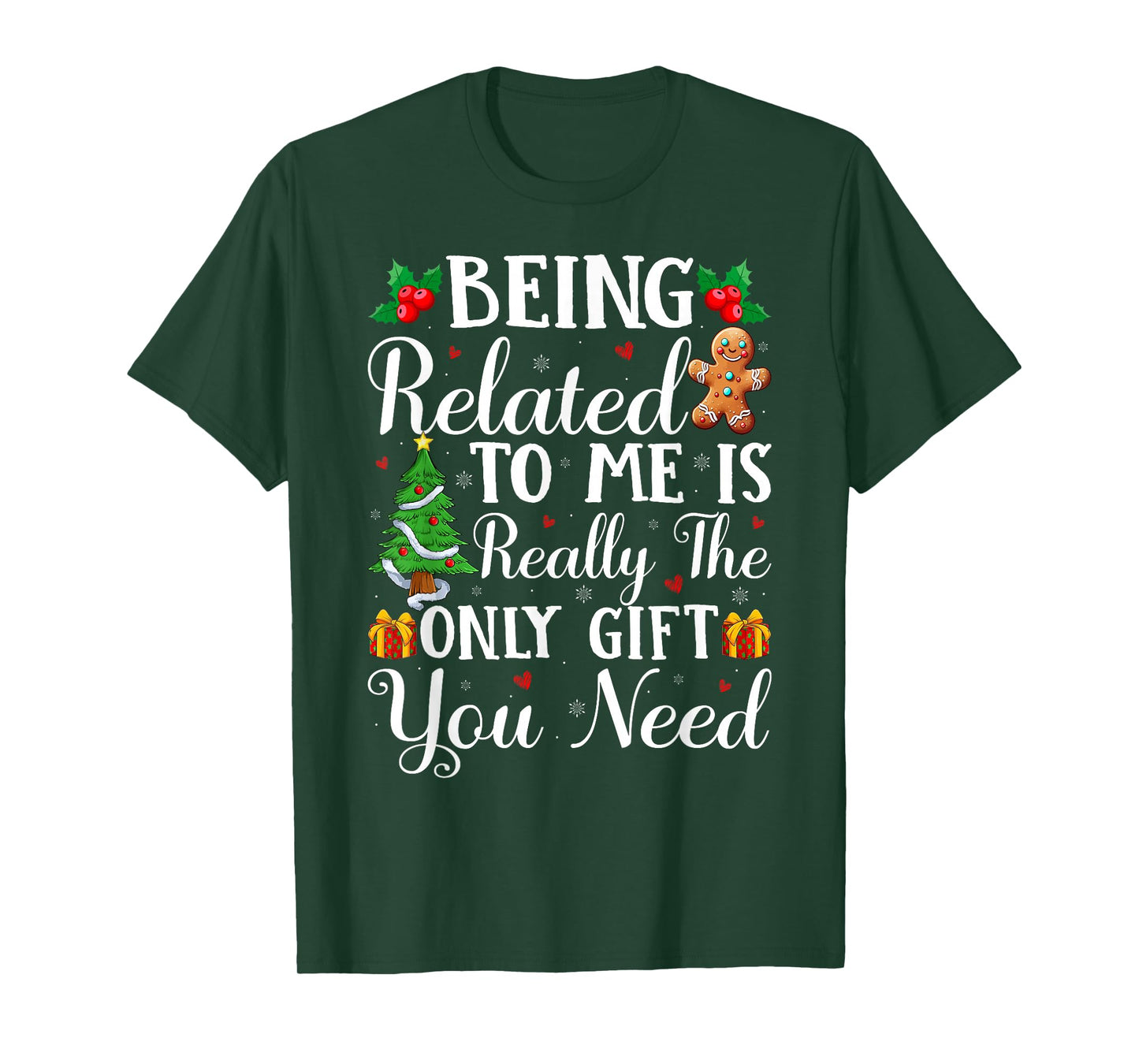 Being Related to Me Funny Family Christmas Pajamas T-Shirt
