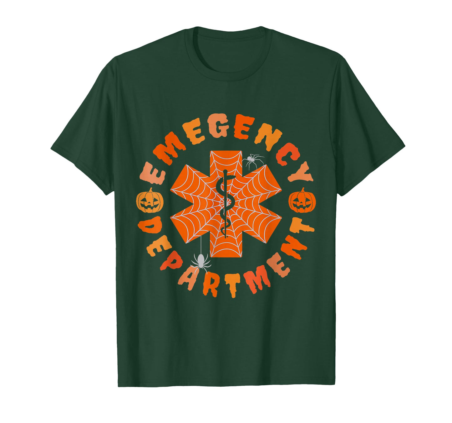 Spooky Nurse Emergency Department Emergency Room Halloween T-Shirt