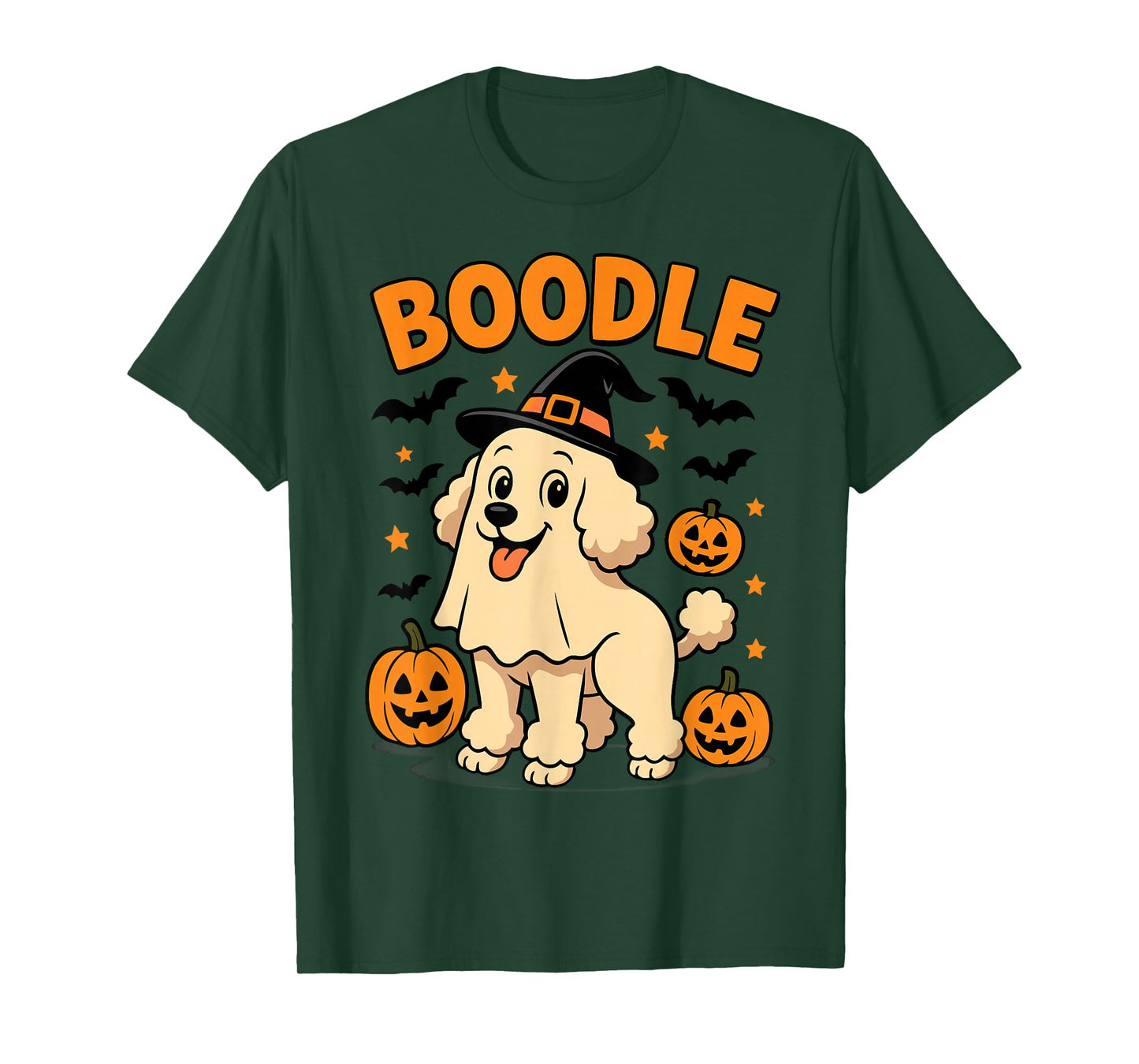 Funny Fall Poodle Dog Owner Halloween Fun Design T-Shirt
