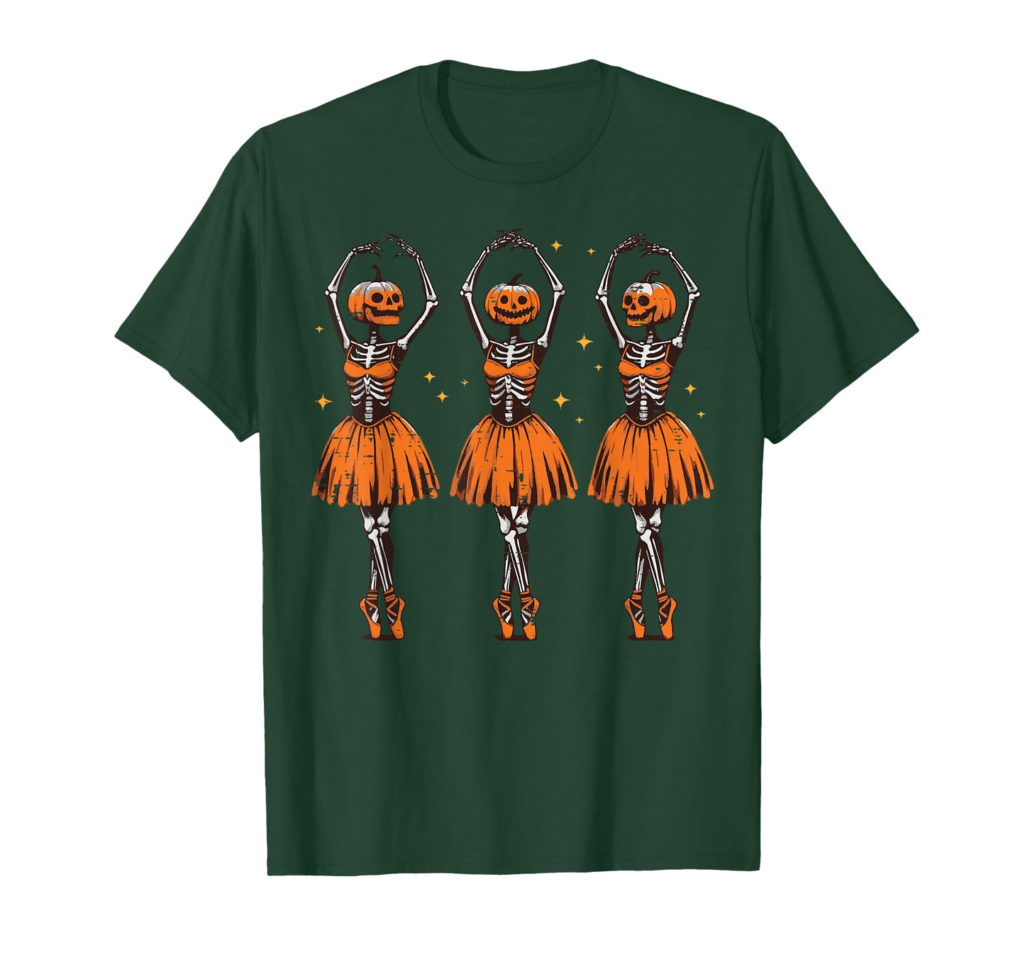 Halloween Ballerina Pumpkins Ballet Costume Girls Kids Women T-Shirt