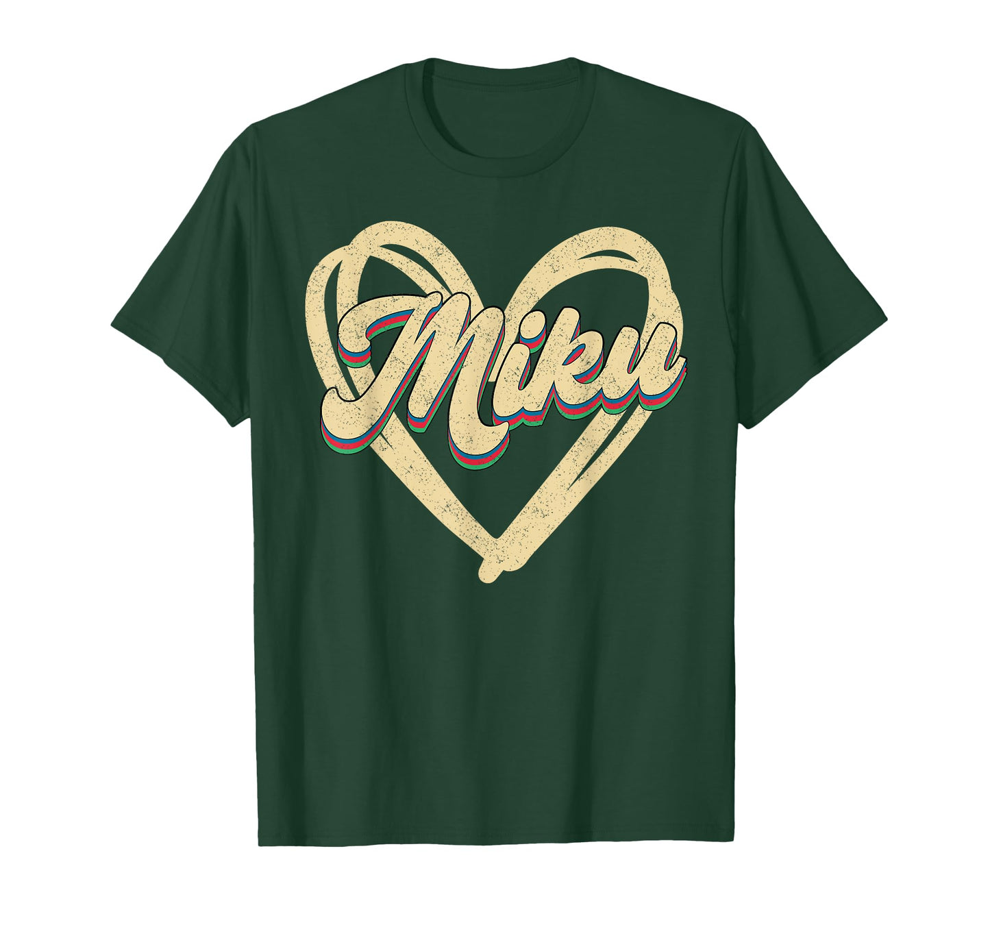 Miku Family Name I Love Miku Personalized Vintage T-Shirt