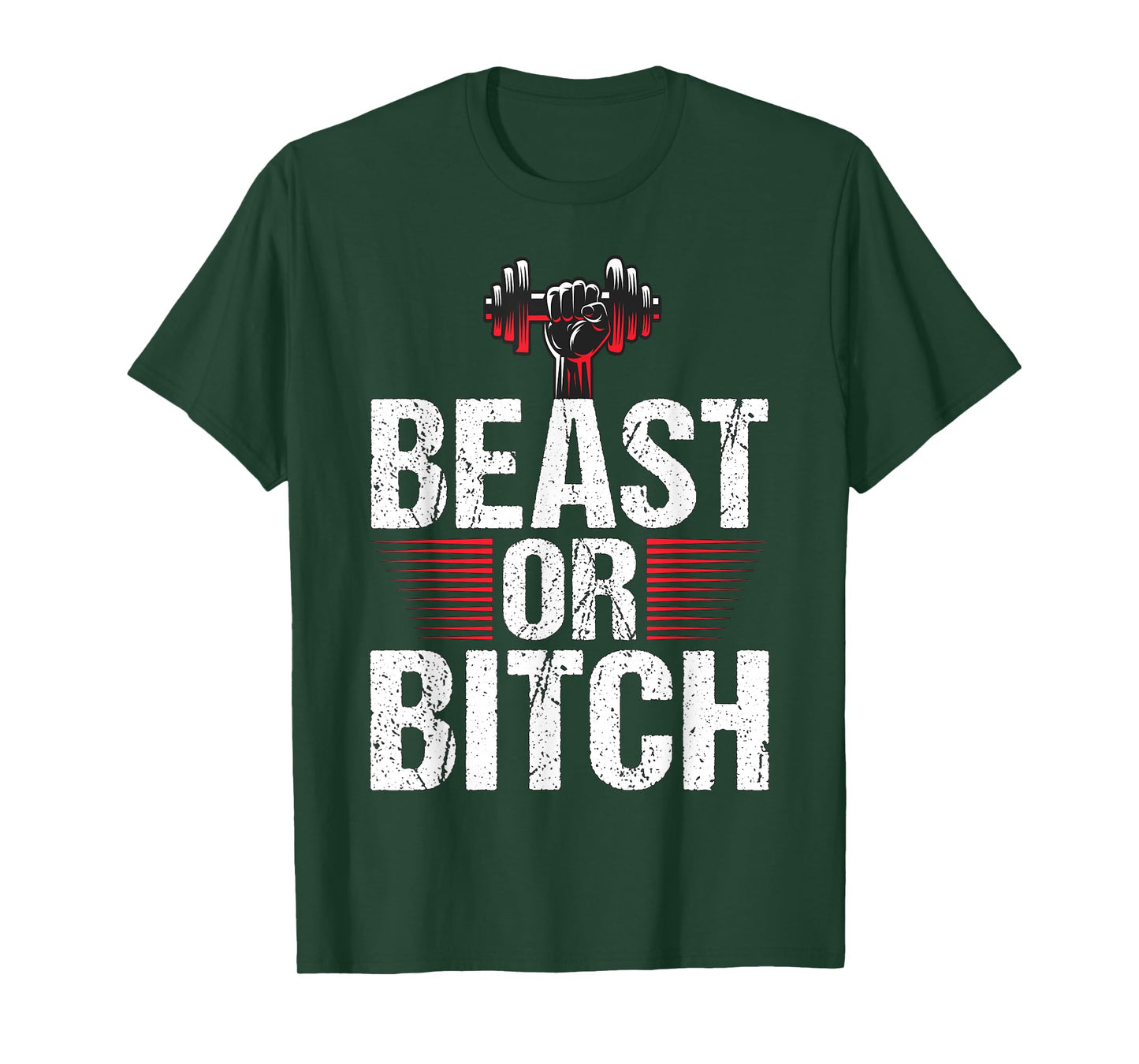 Beast Or Bitch | Fitness Weightlifting Deadlift Workout Gym T-Shirt