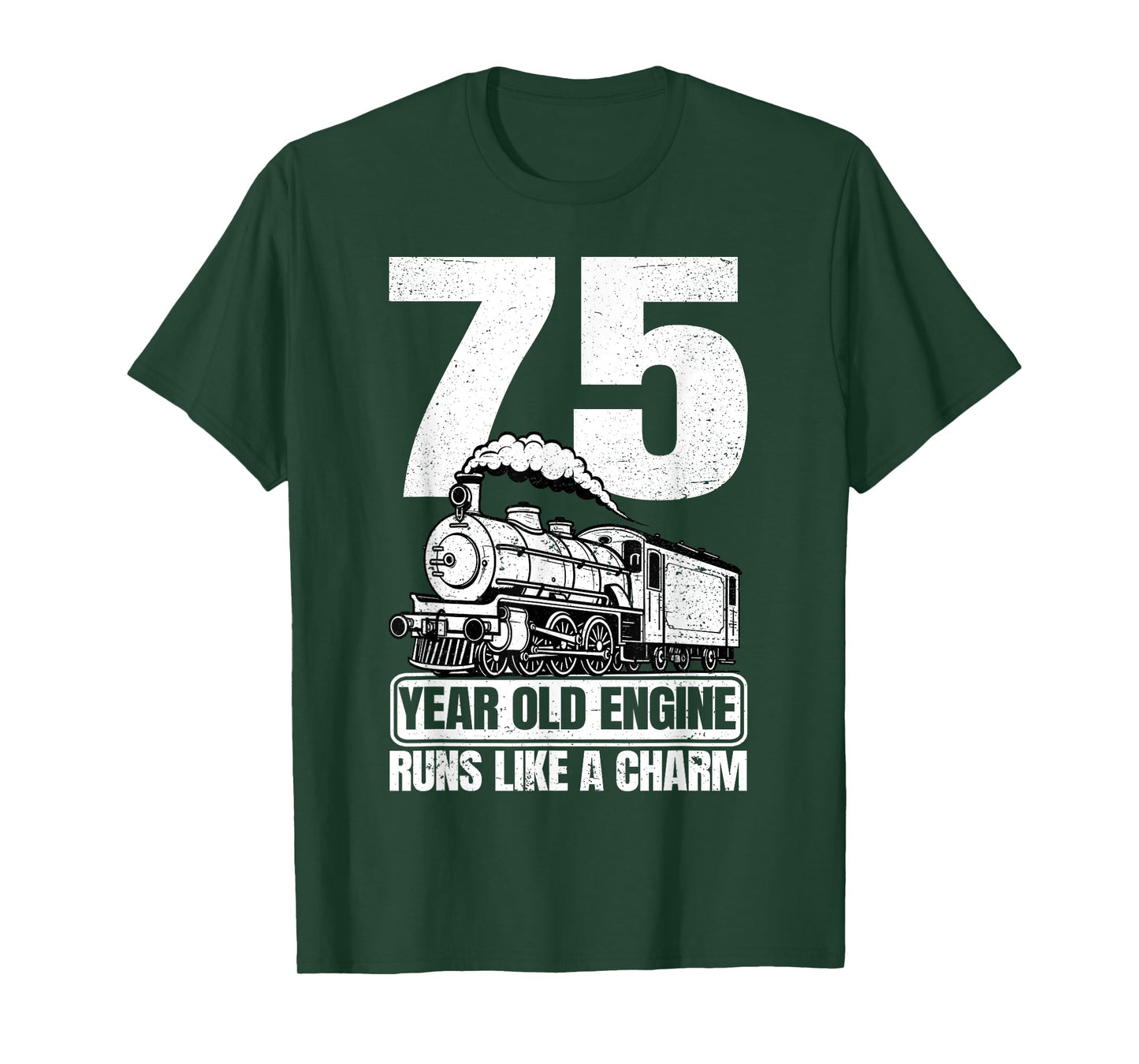 75th Birthday Railroad Locomotive Steam Train T-Shirt