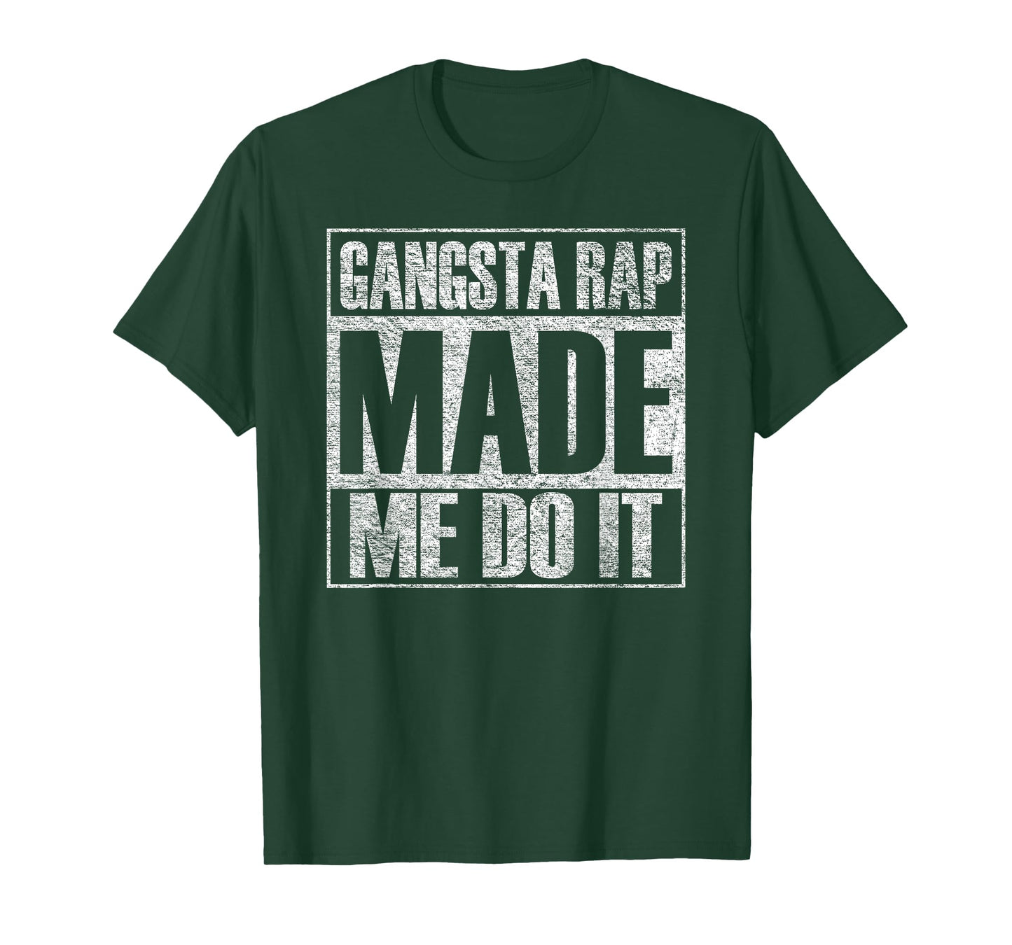 Gangsta Rap Music Made Me Do It Funny Gym Vintage T-Shirt