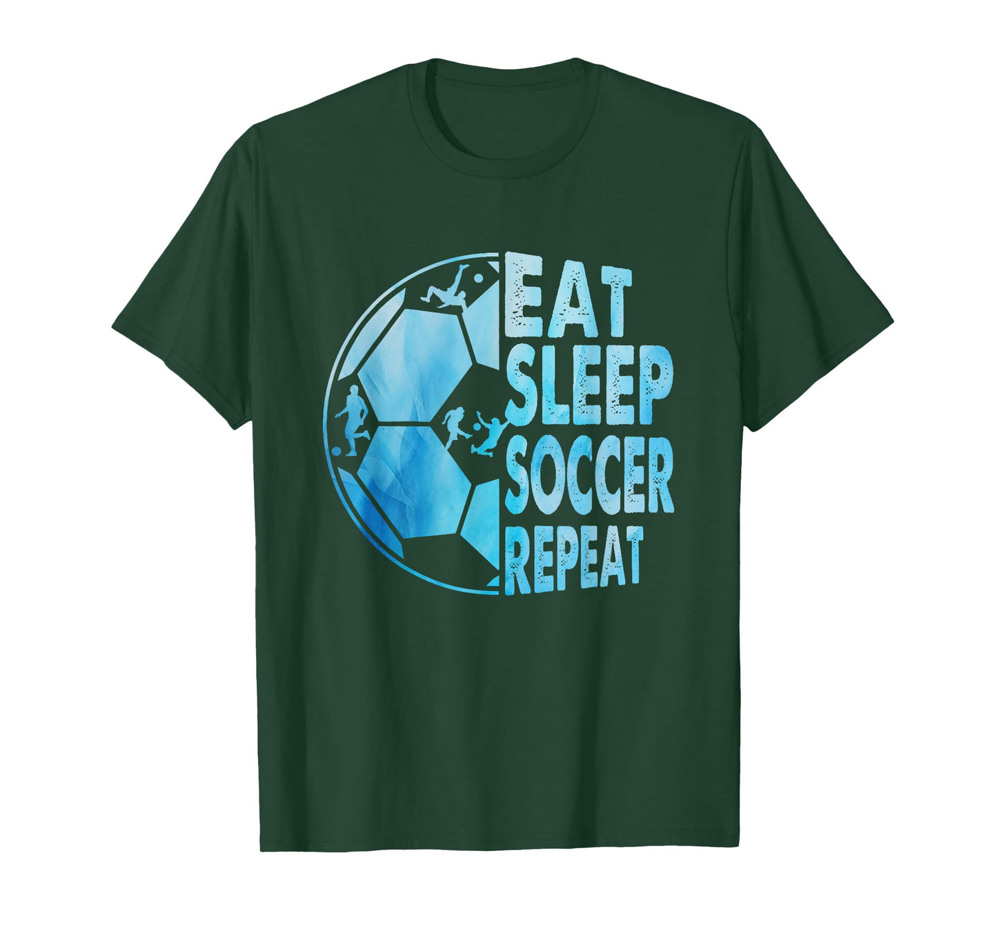 Eat Sleep Soccer Repeat For Youth Girls Kids Boys Purple T-Shirt
