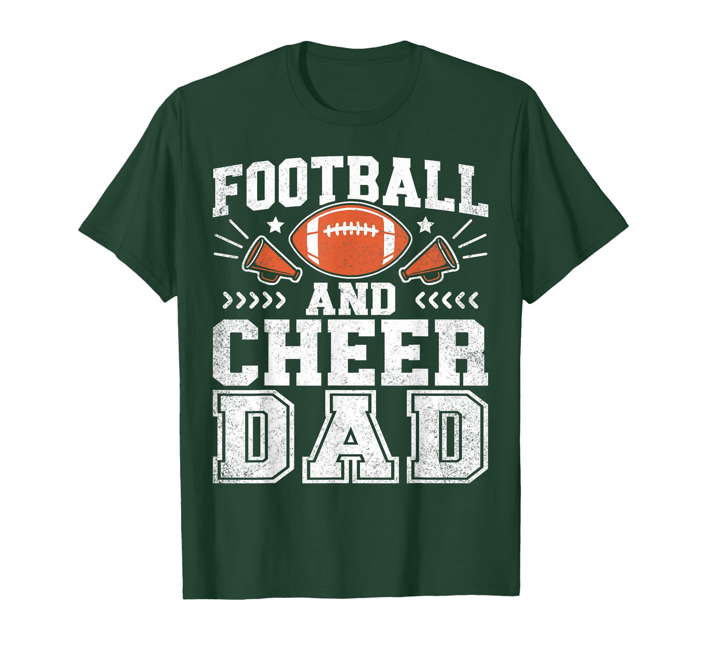 Football And Cheer Dad Daddy Cheerleader Player Fathers Day T-Shirt