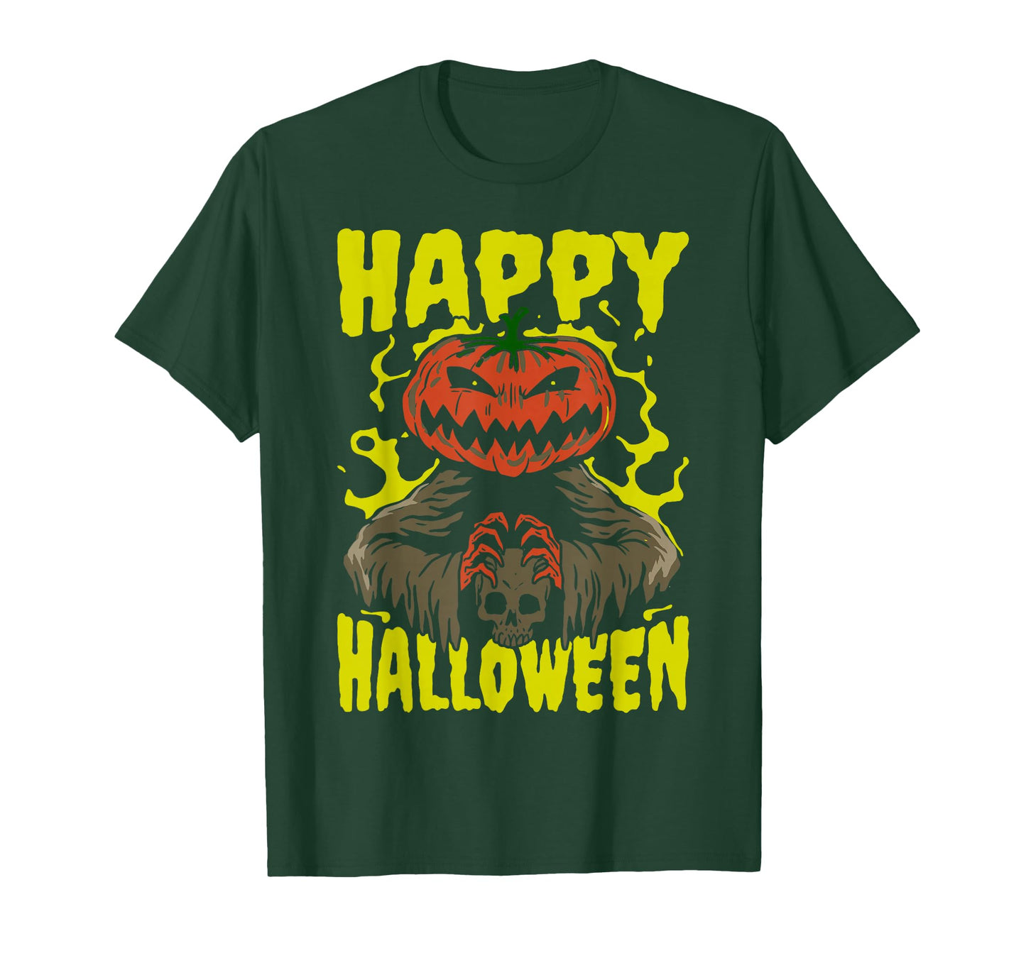 Happy Halloween Funny Pumpkin Ghost Witch for Men Women T-Shirt