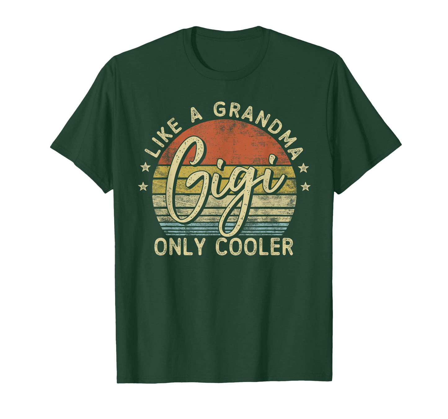 Gigi Like A Grandma Only Cooler Mother's Day Gigi T-Shirt, Small, Black
