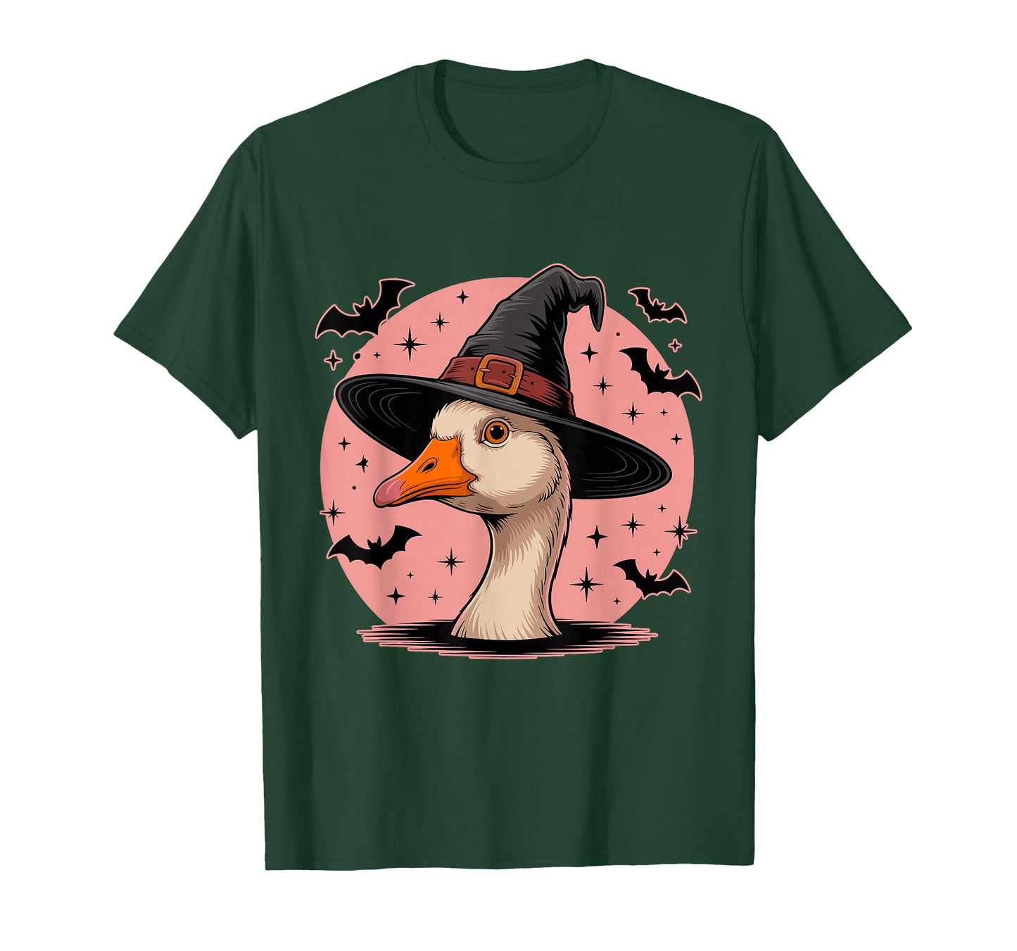 Funny Witch Goose Halloween Spooky Season Vintage T-Shirt