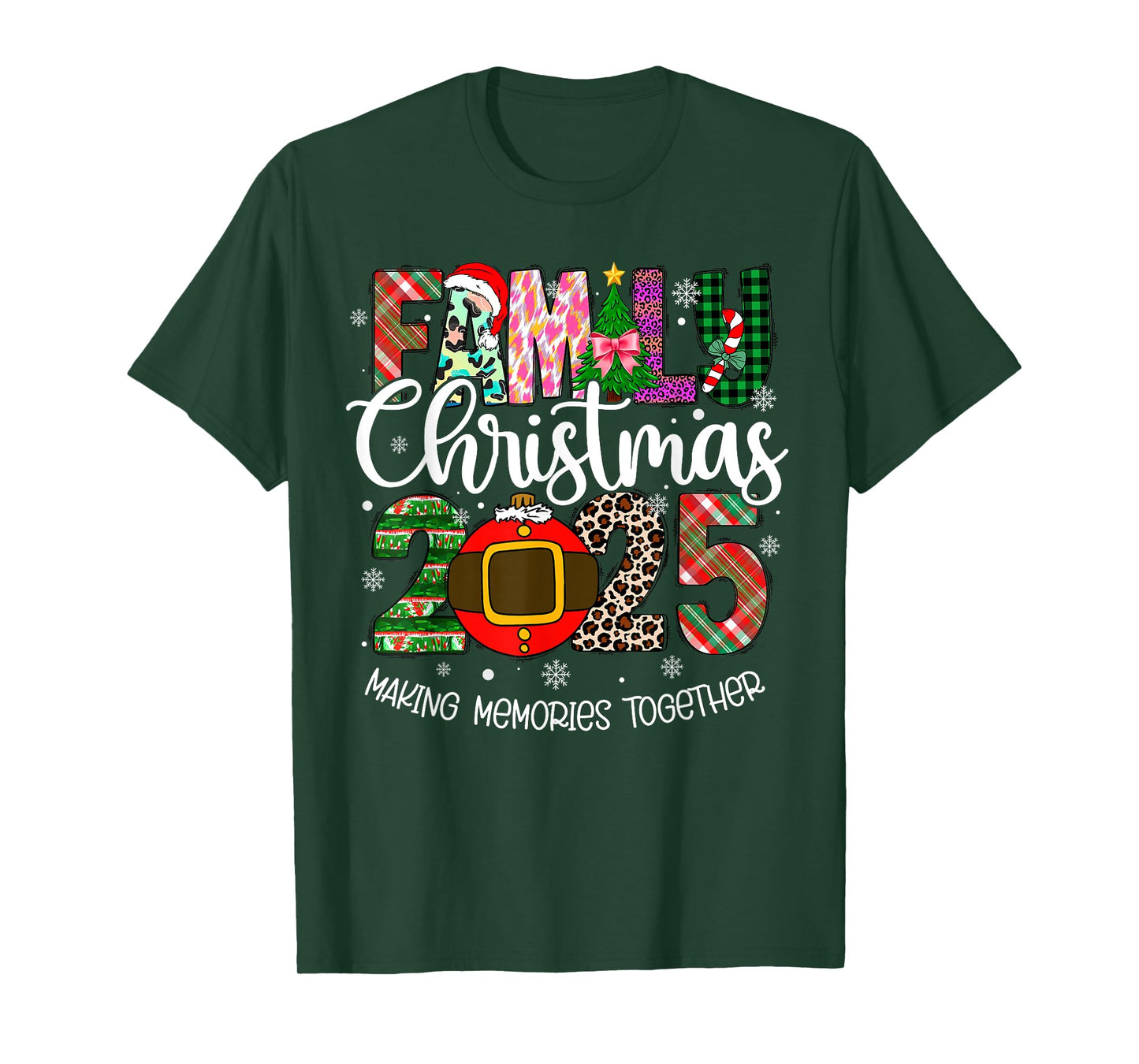 Family Christmas 2025 Making Memories Together Xmas Pajamas T-Shirt