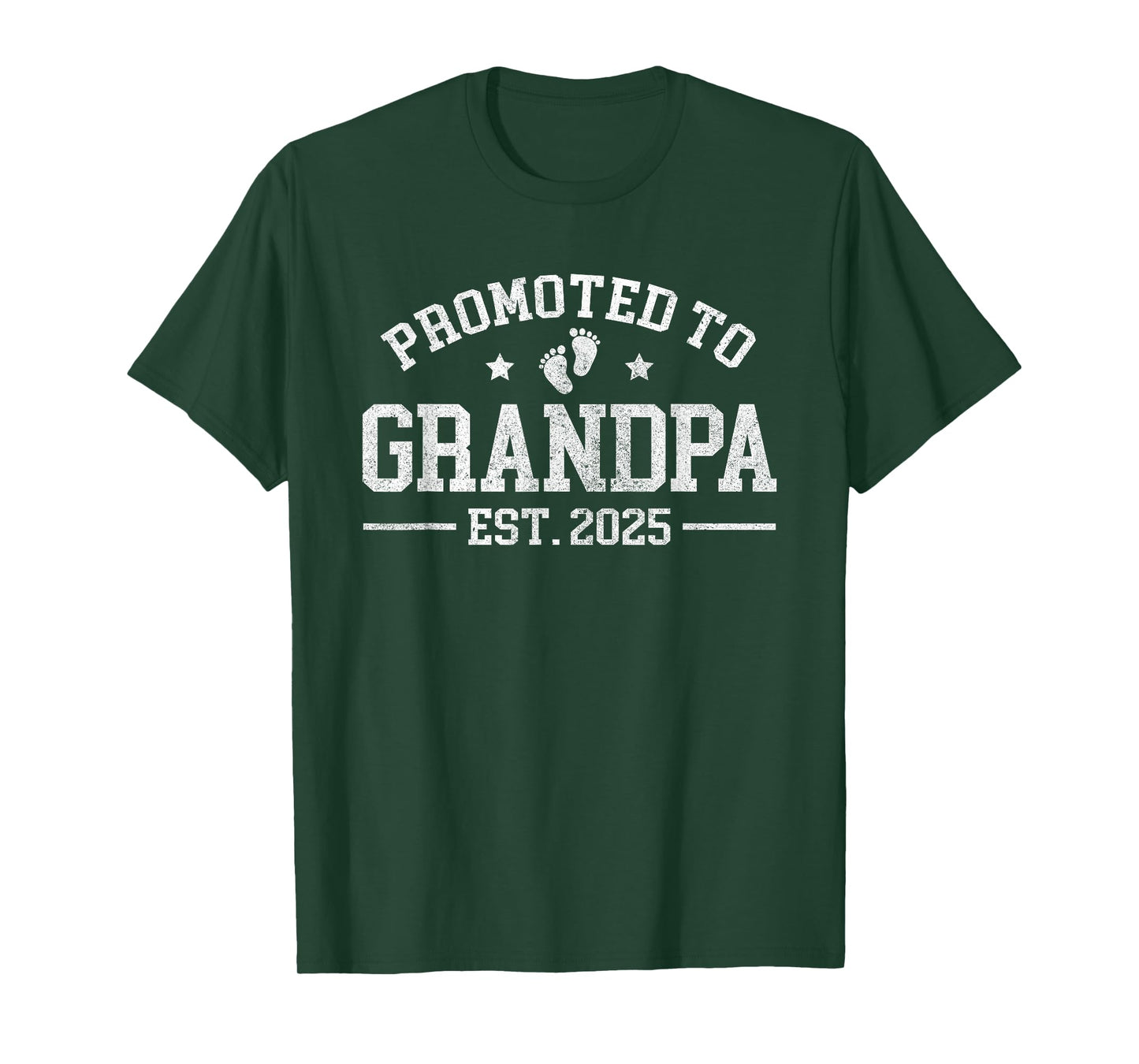 Promoted to Grandpa est. 2025 Grandparents Baby Announcement T-Shirt