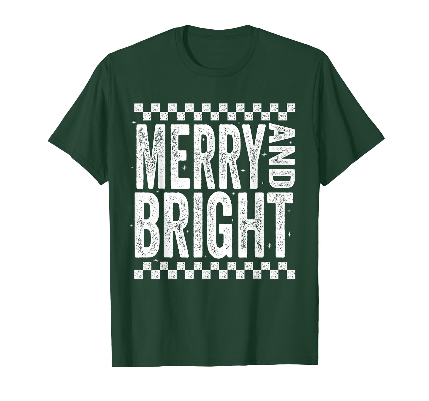 Coquette Merry & Bright Checkered Xmas Holiday Women Kids T-Shirt