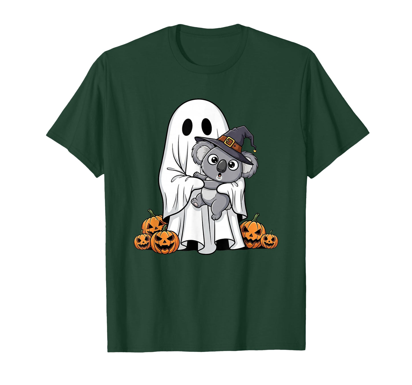 Funny Ghost Koala Pumpkin Halloween Kids Mens Womens T-Shirt