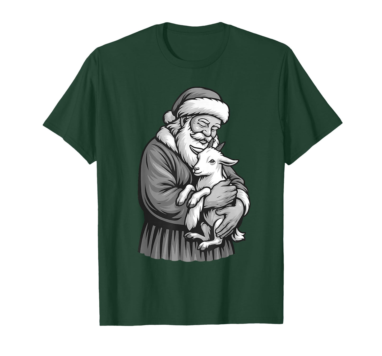 Goat Santa Claus Christmas Animal Lover T-Shirt