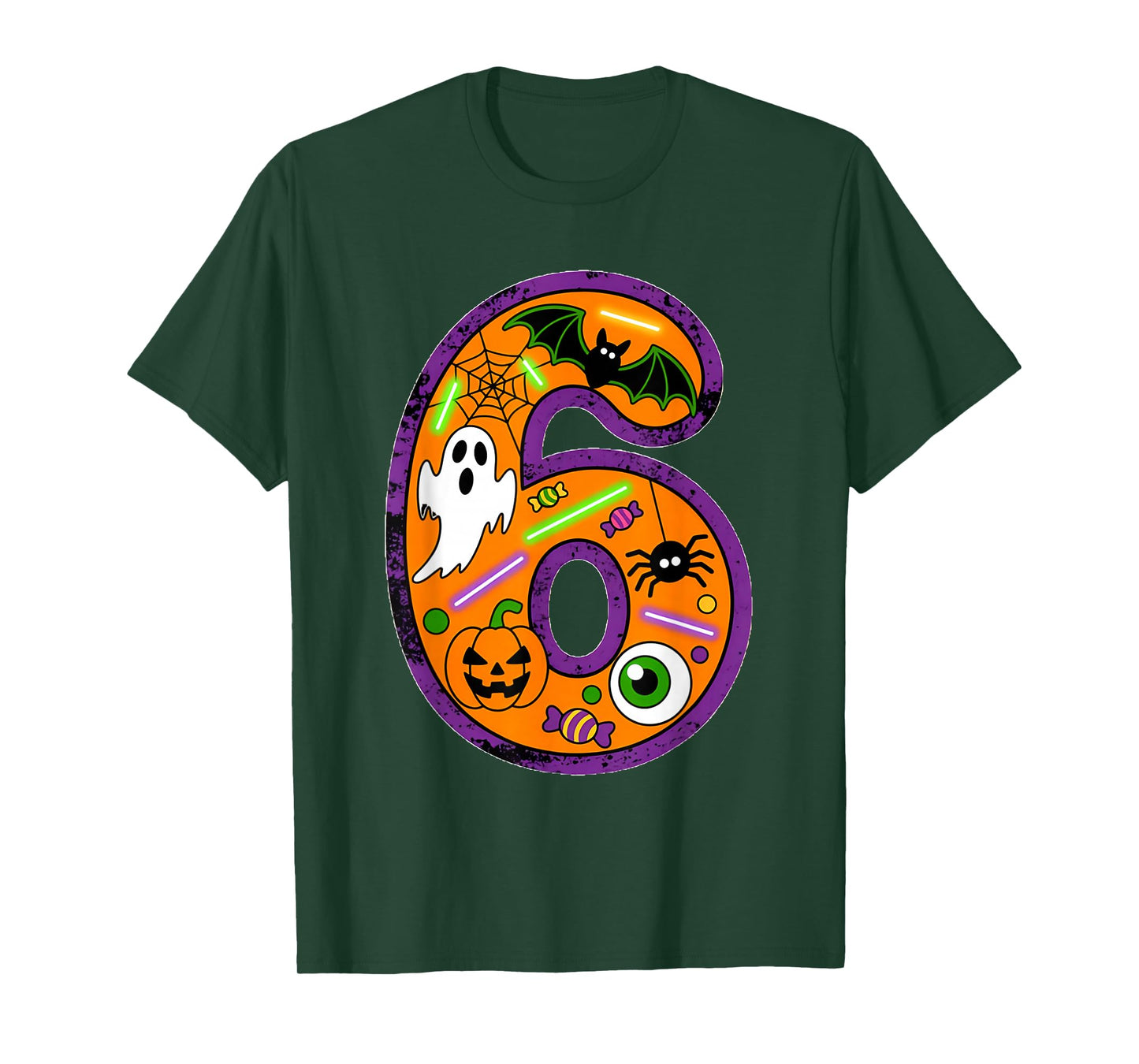 Bruh It's My 6th Birthday Halloween 6 Year Old Ghost Funny T-Shirt