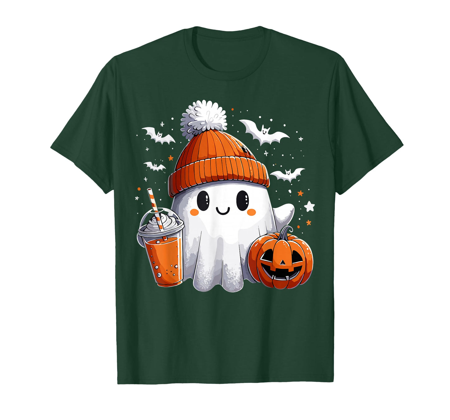 Ghost Drink Halloween Drink Pumpkin T-Shirt
