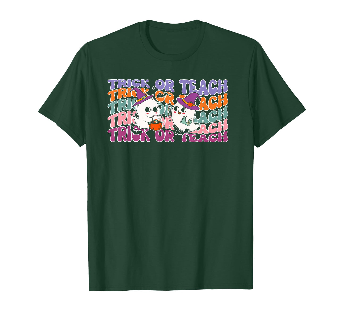 Trick or Teach Ghost Teacher Halloween T-Shirt