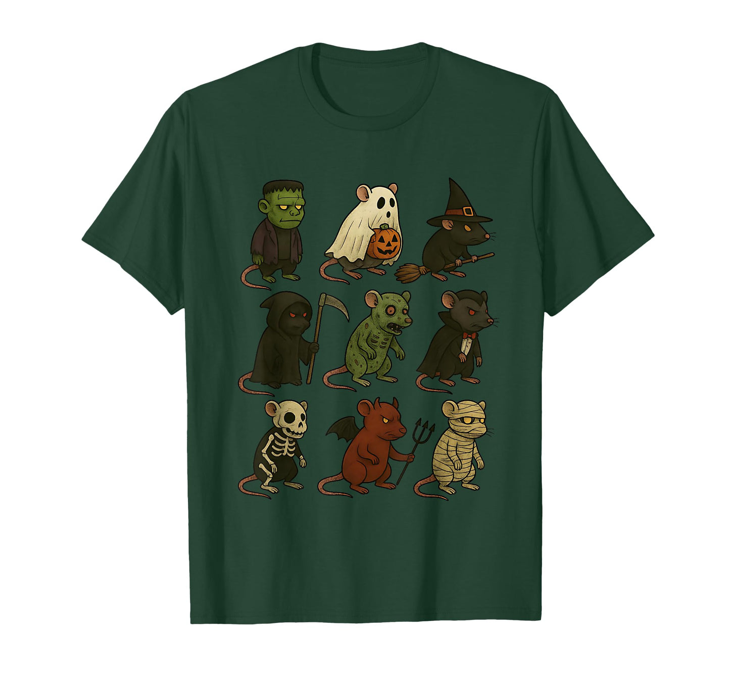 Rat Spooky Witch Boo Zombie Rat Halloween Boys & Girls T-Shirt