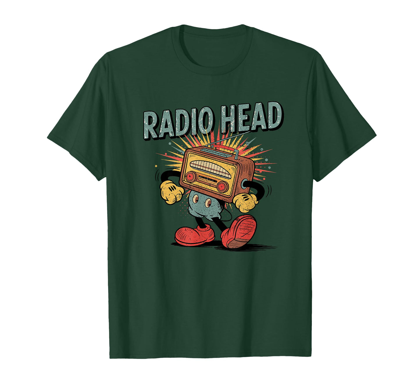 Radio Head Funny Retro Vintage Cartoon Style T-Shirt