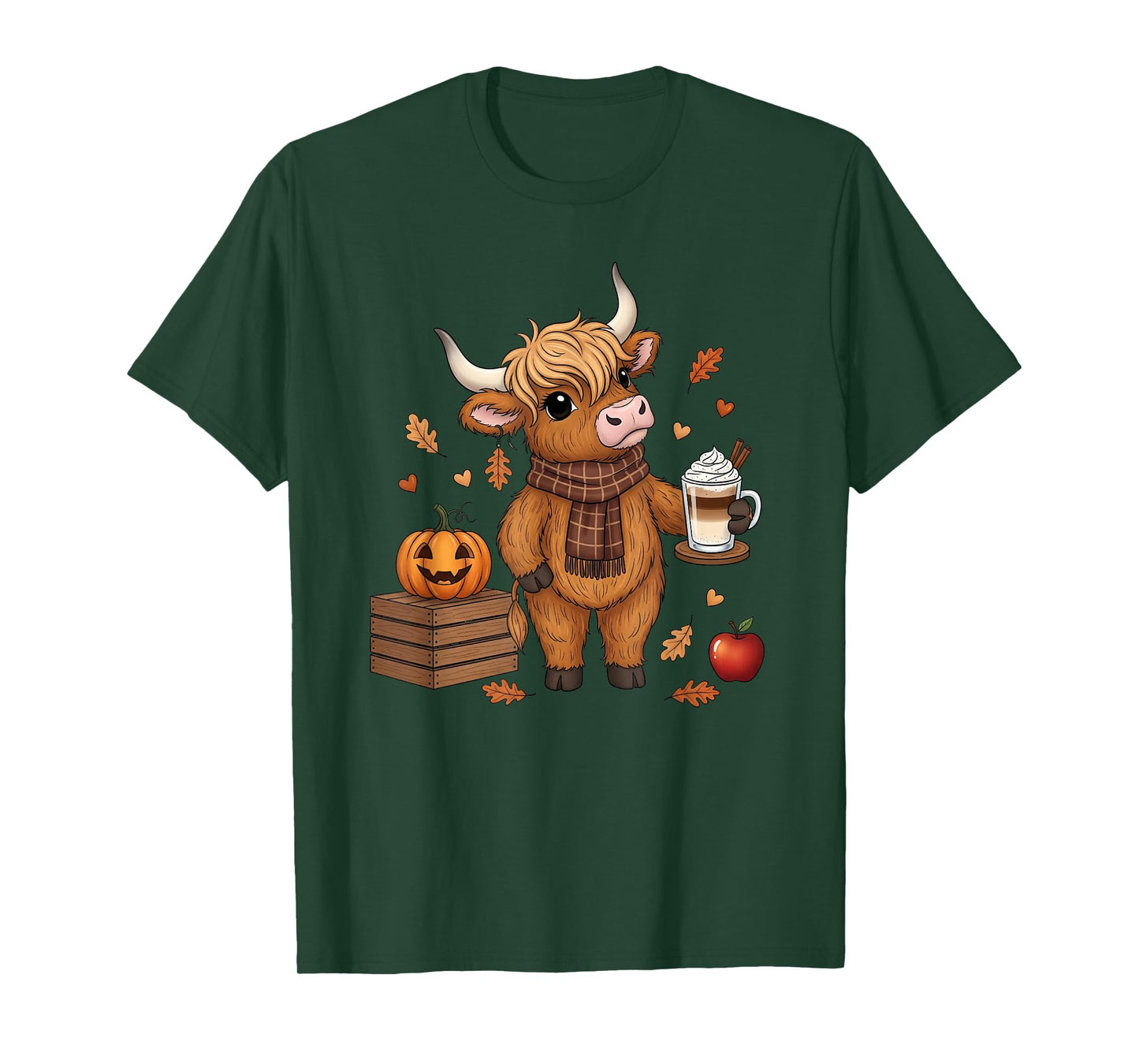 Funny Highland Cow Ghost Halloween Women Kids T-Shirt