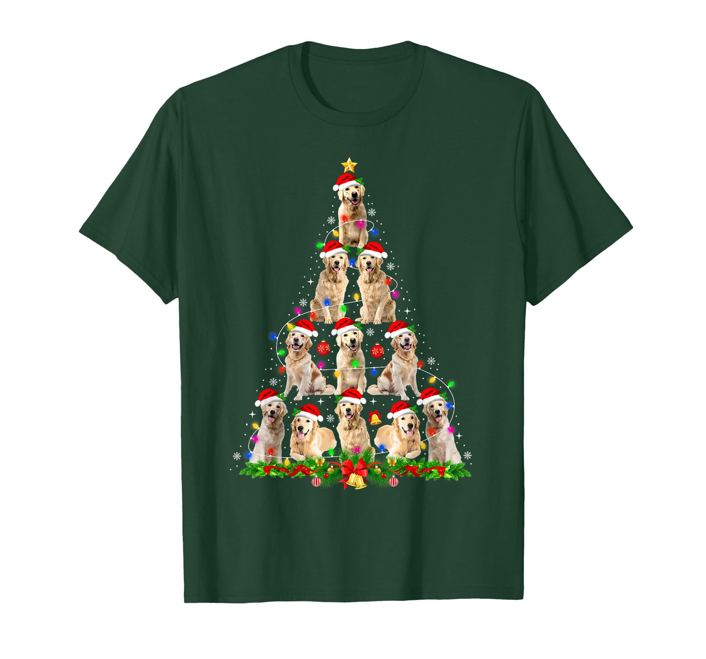 Labrador Retriever Dog Christmas Tree Funny Xmas Dog Lover T-Shirt