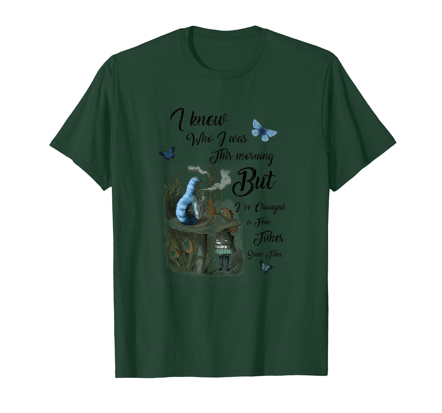 Alice In Wonderland Quote Vintage Dictionary T-Shirt, Small, Blue