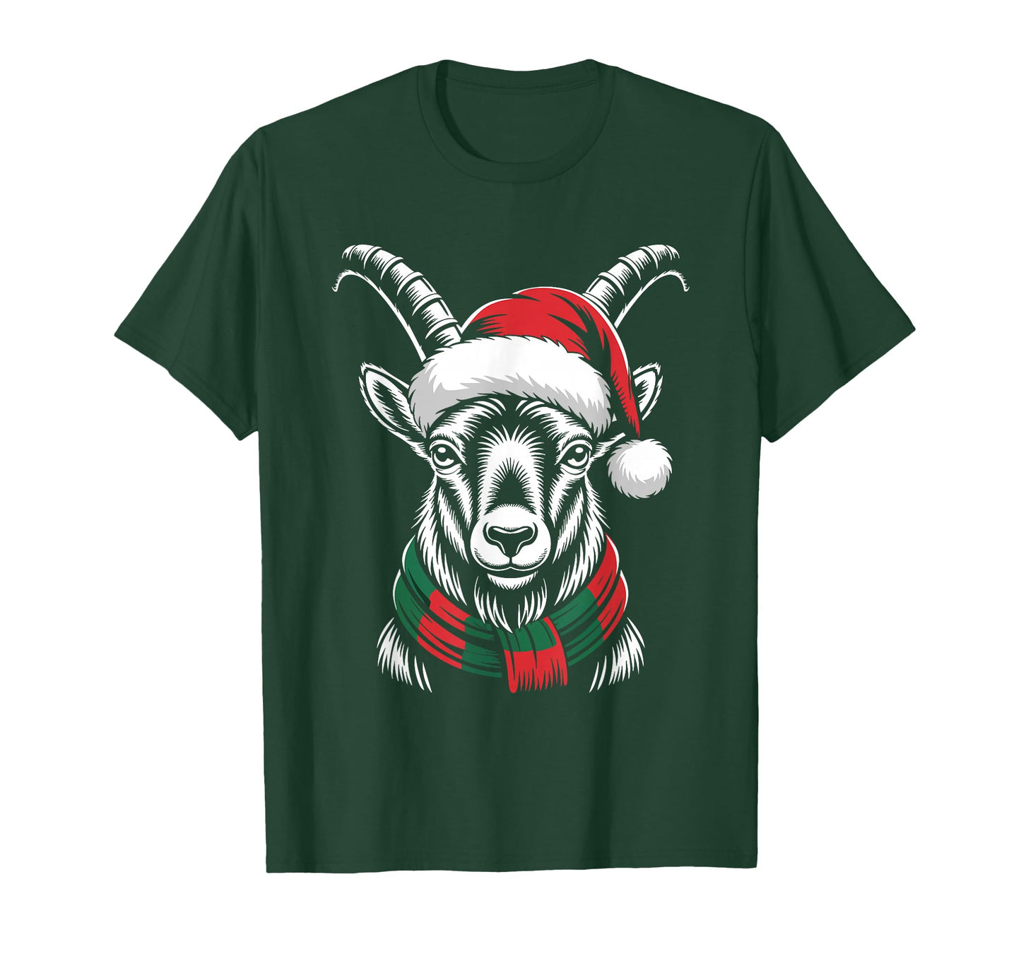 Ibex Xmas Santa Hat Scarf Christmas Costume T-Shirt